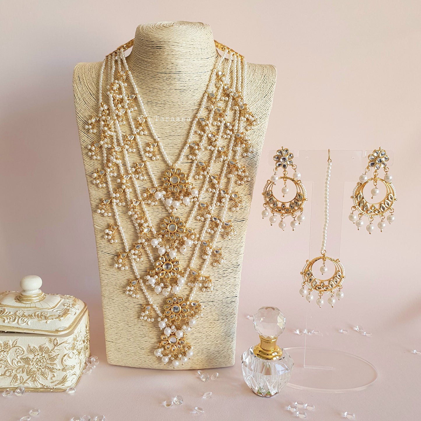 Multi-Layered Pearl Kundan Haar