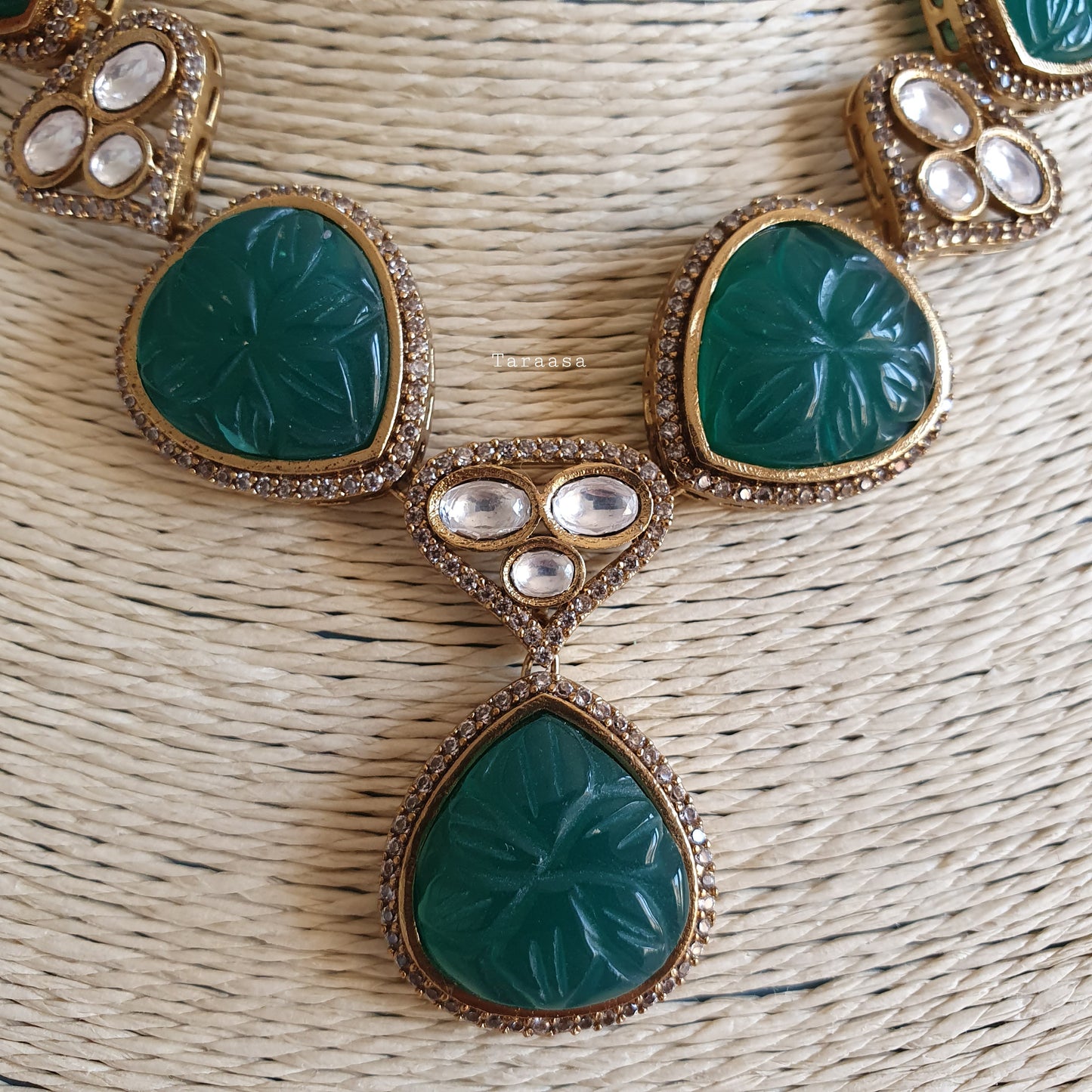 Monalisa Necklace Set - Emerald