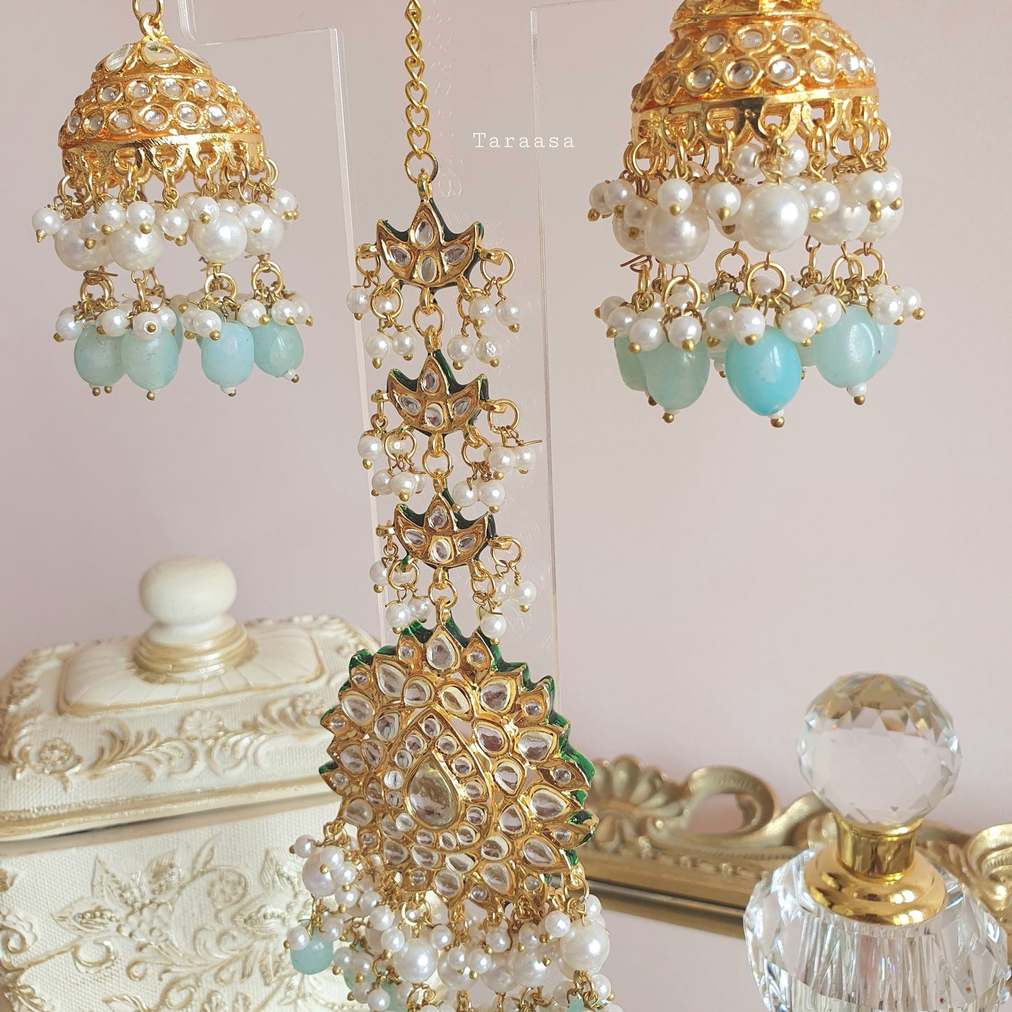 Light Blue Jumkhi & Tikka Set