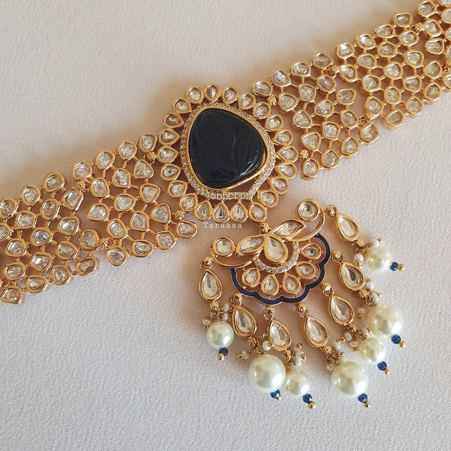 Navy Kundan Choker