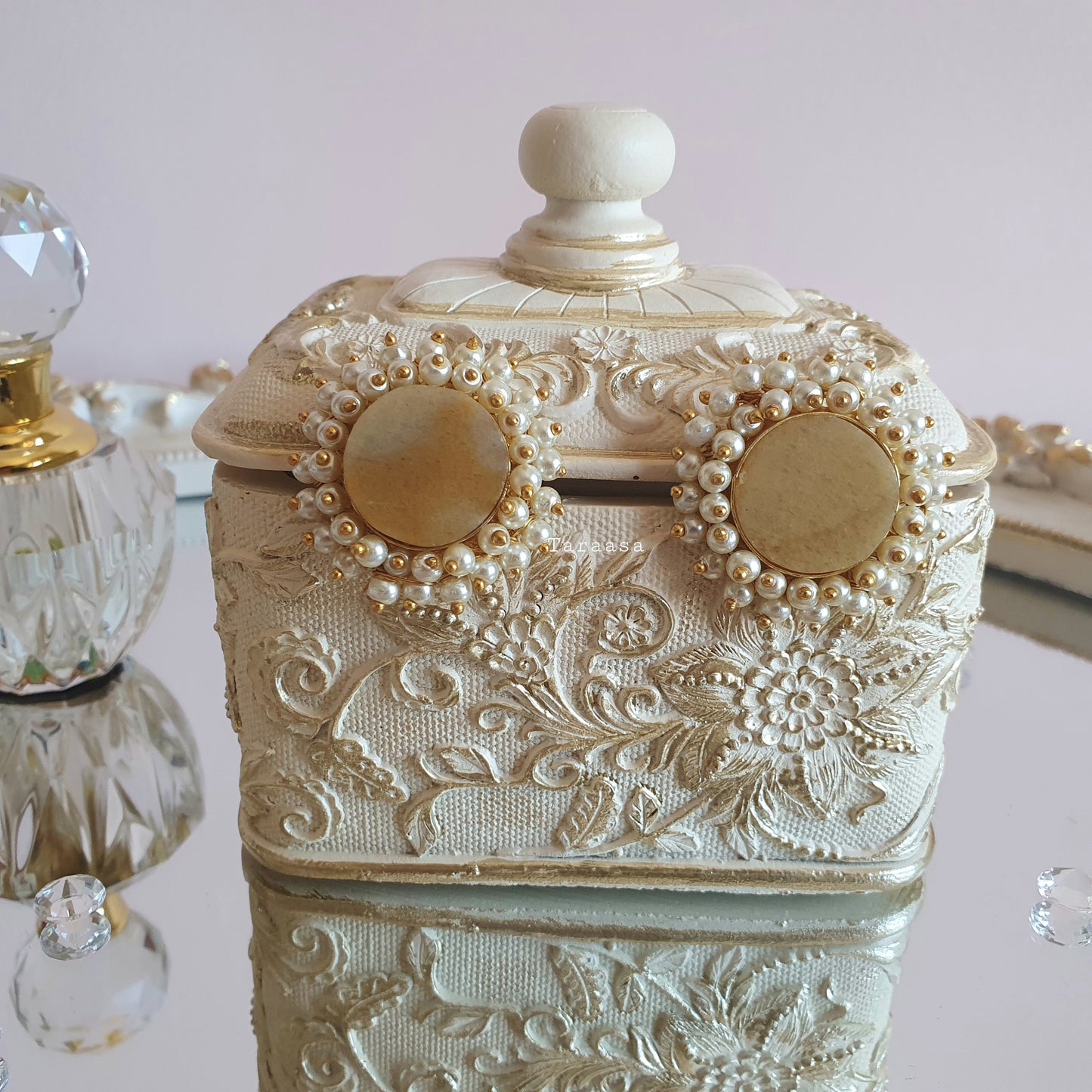 Sun Quartz Crystal Earrings