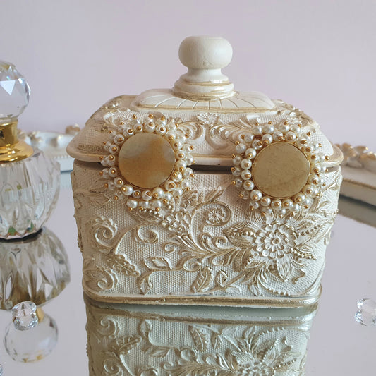 Sun Quartz Crystal Earrings