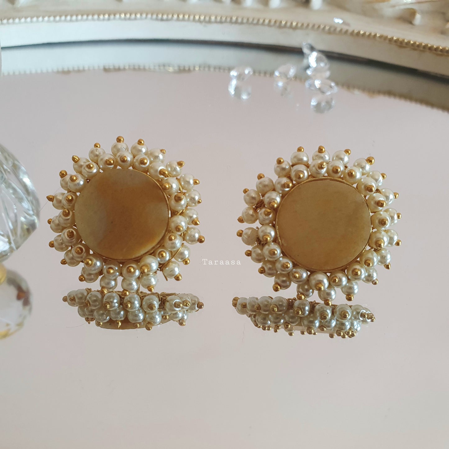 Sun Quartz Crystal Earrings