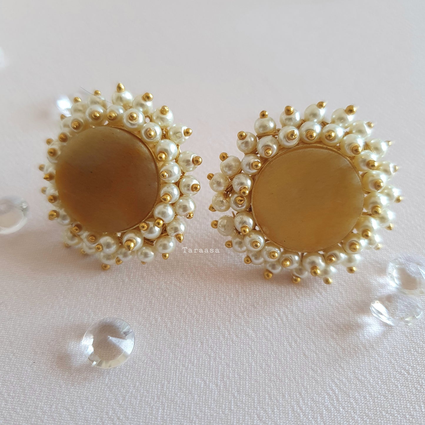 Sun Quartz Crystal Earrings