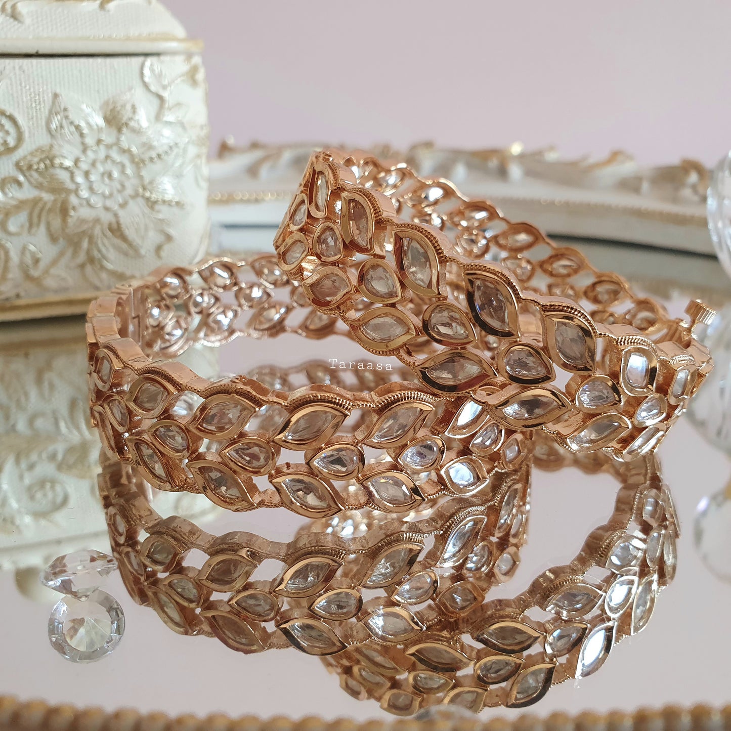 Rosegold Kundan Kangan