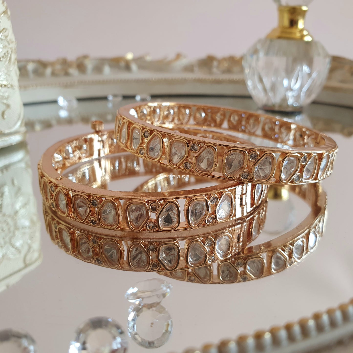 Rosegold Kundan Kangan