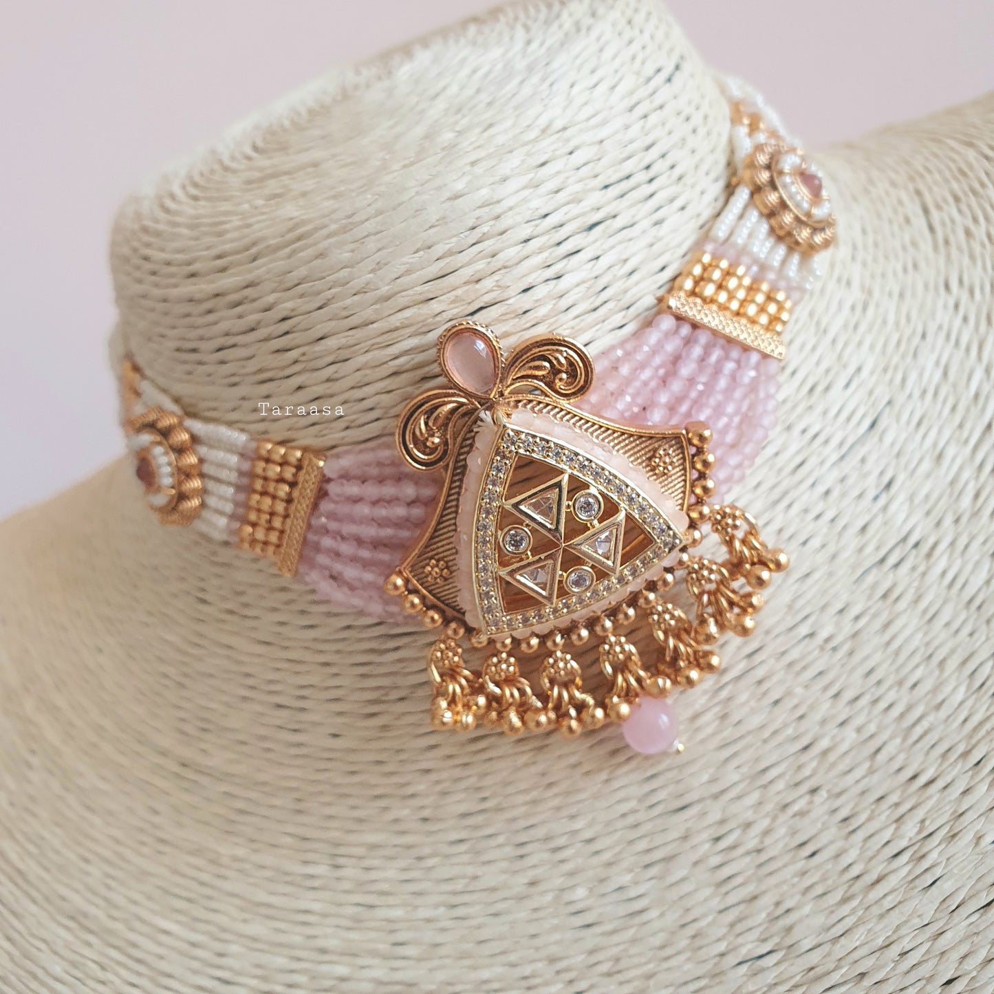 South Indian Choker - Pink