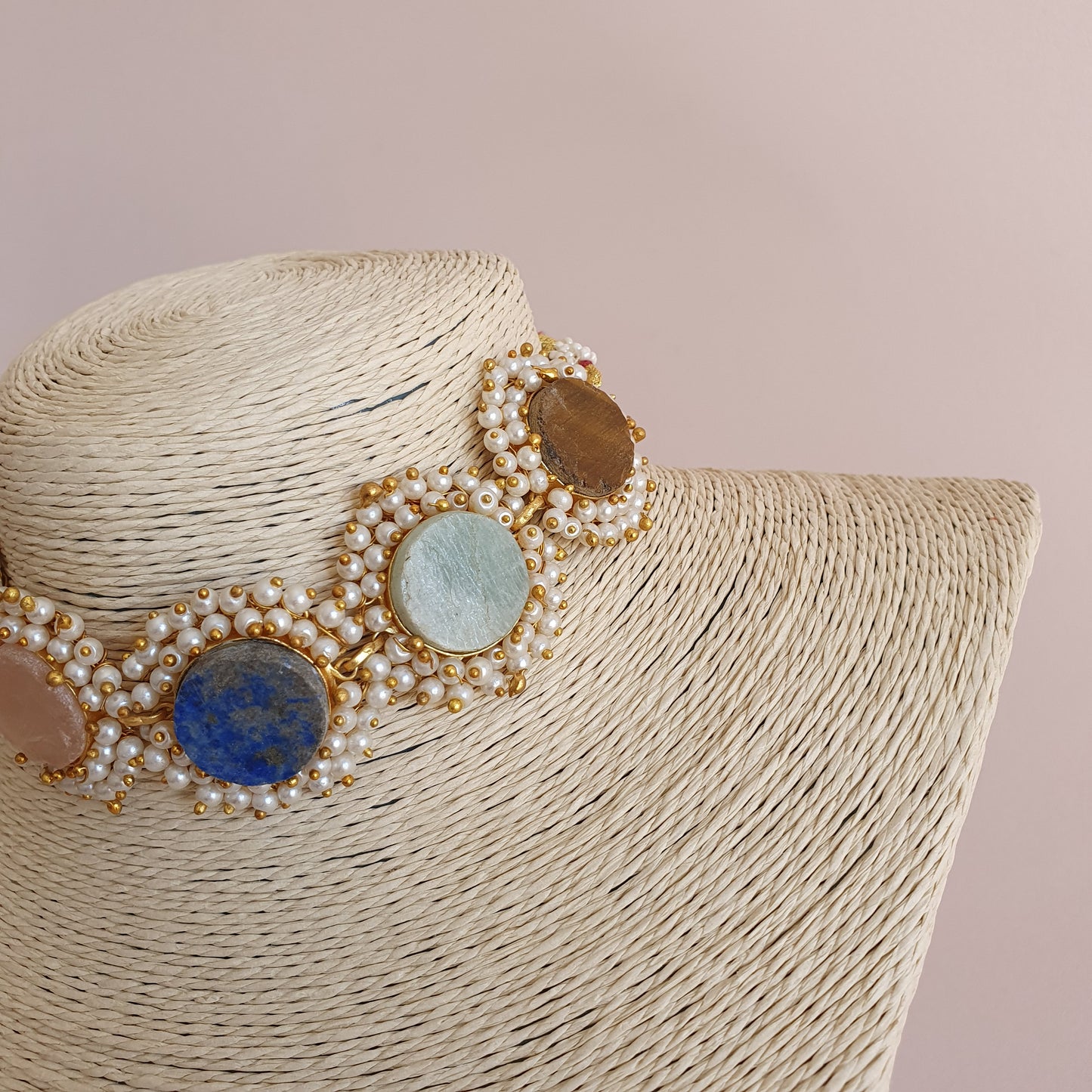 Multicolour Quartz Crystal Choker