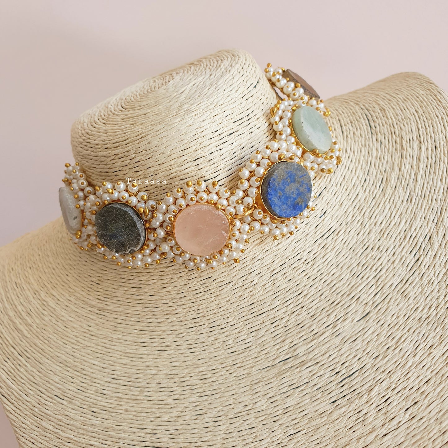 Multicolour Quartz Crystal Choker