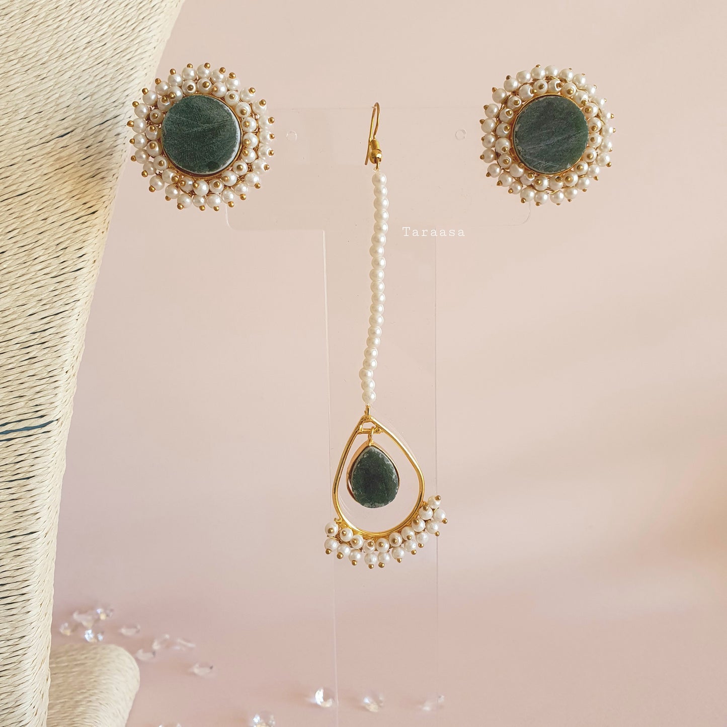 Dark Jade Quartz Crystal Choker