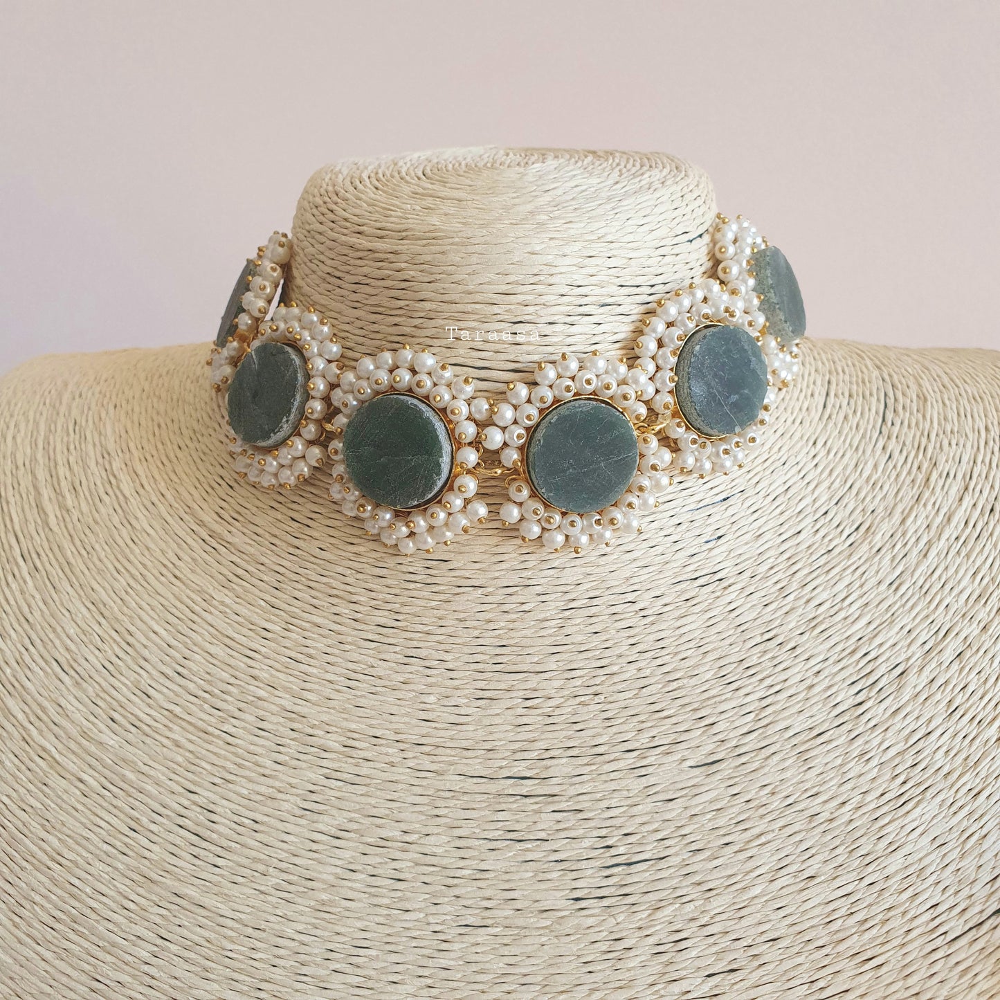 Dark Jade Quartz Crystal Choker