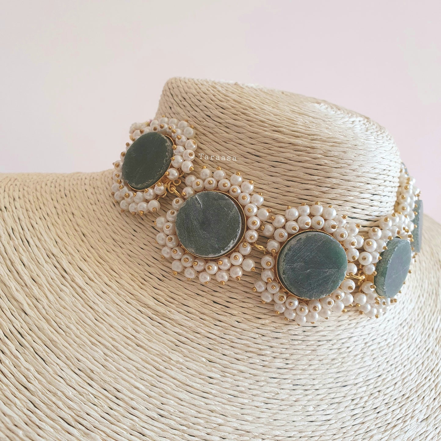 Dark Jade Quartz Crystal Choker