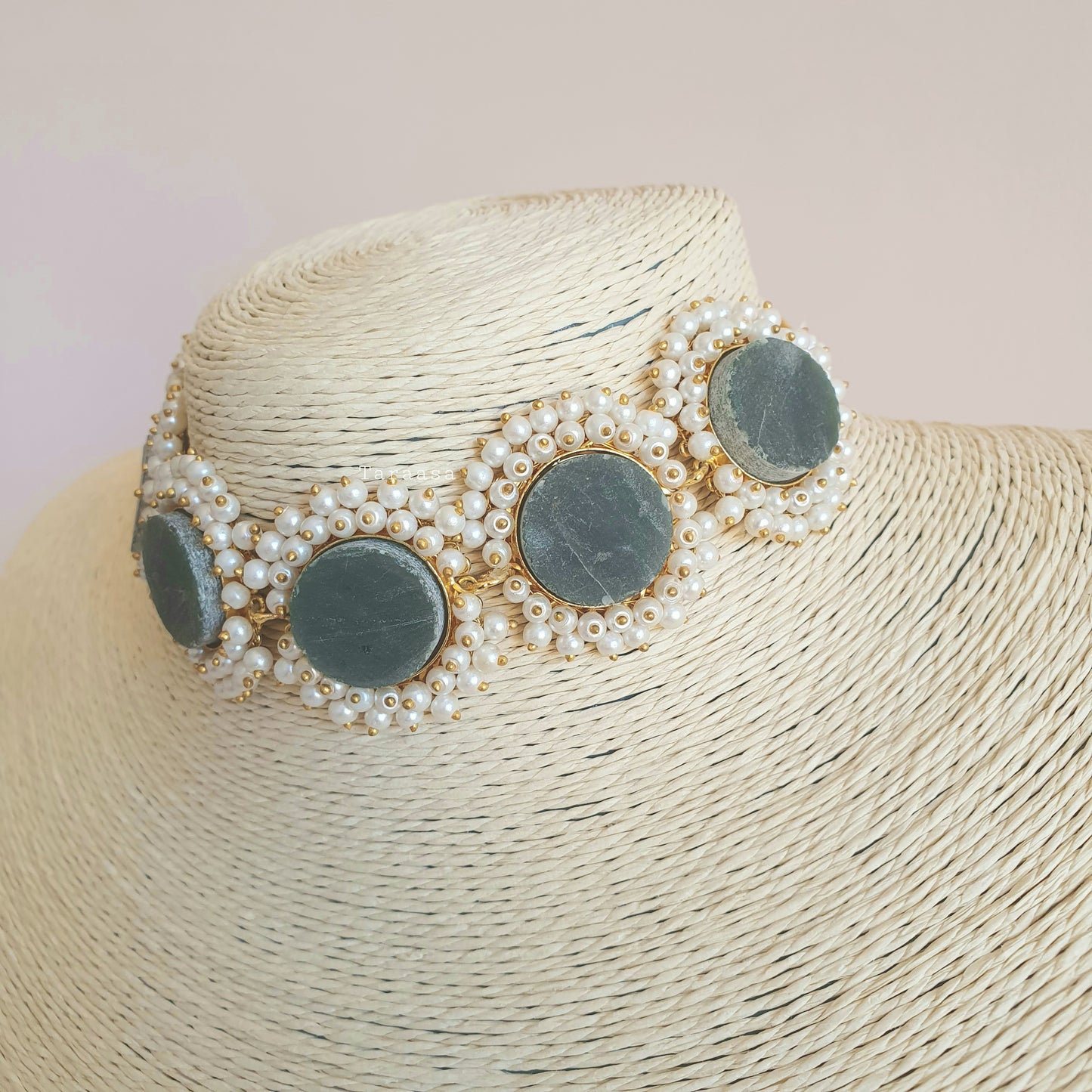 Dark Jade Quartz Crystal Choker