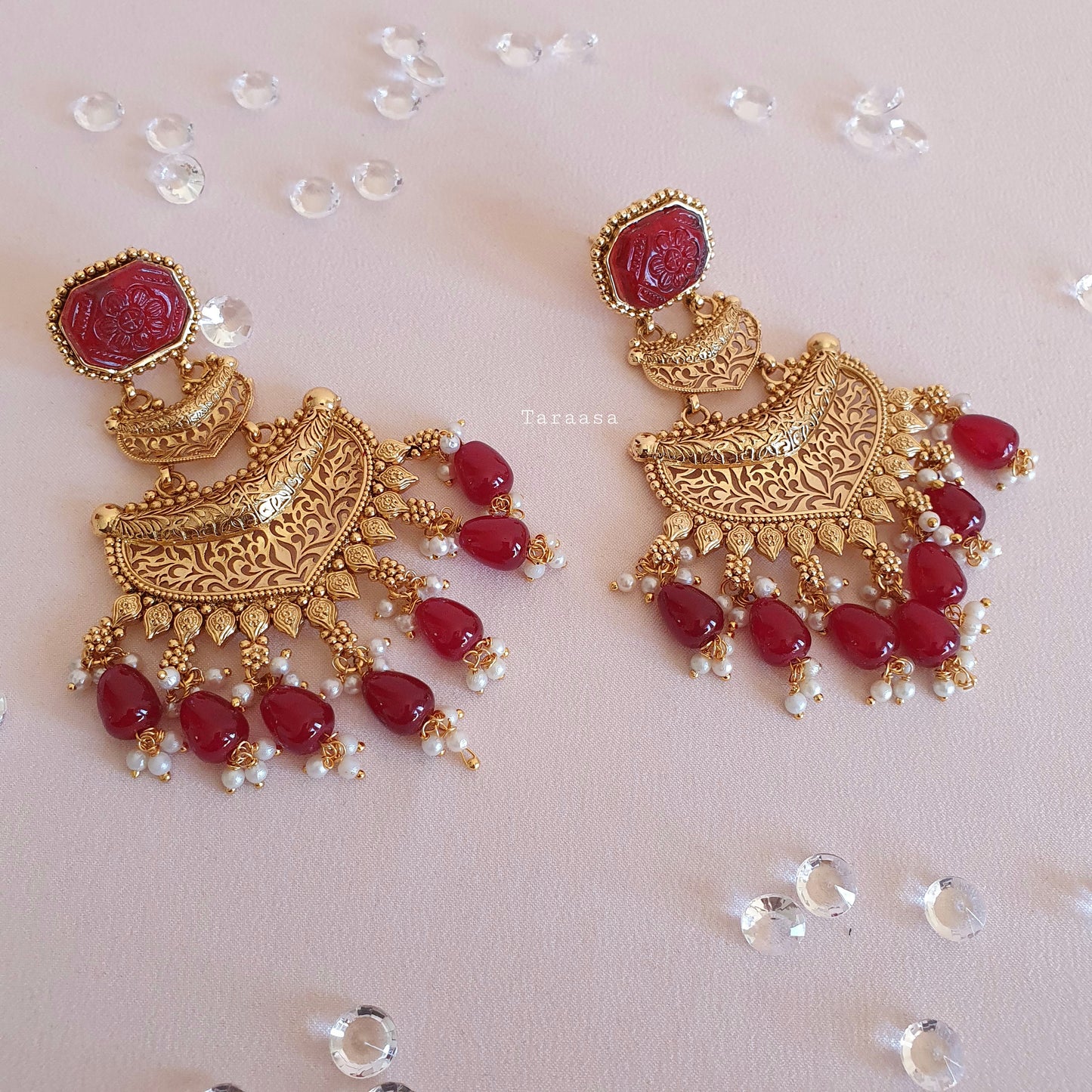 Traditional Earring - Red