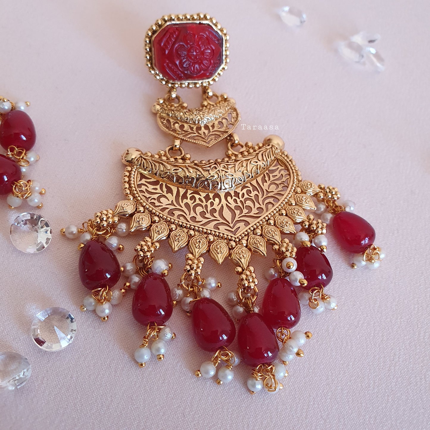 Traditional Earring - Red