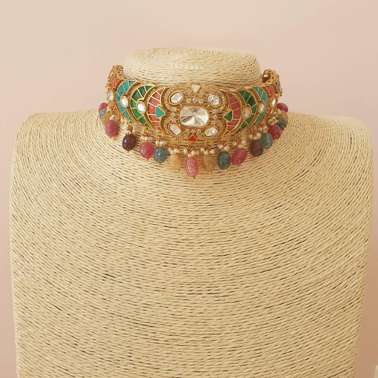 Kundan Choker Set Multicolour