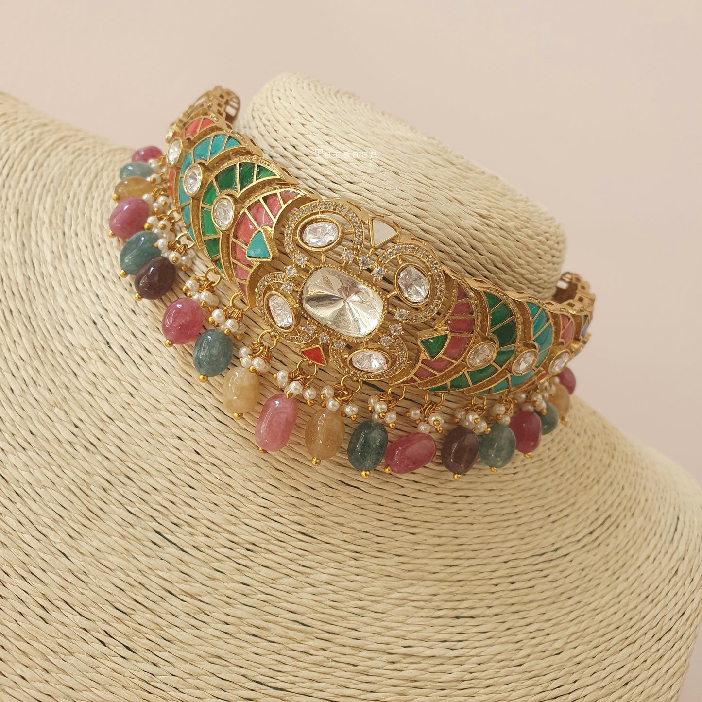 Kundan Choker Set Multicolour