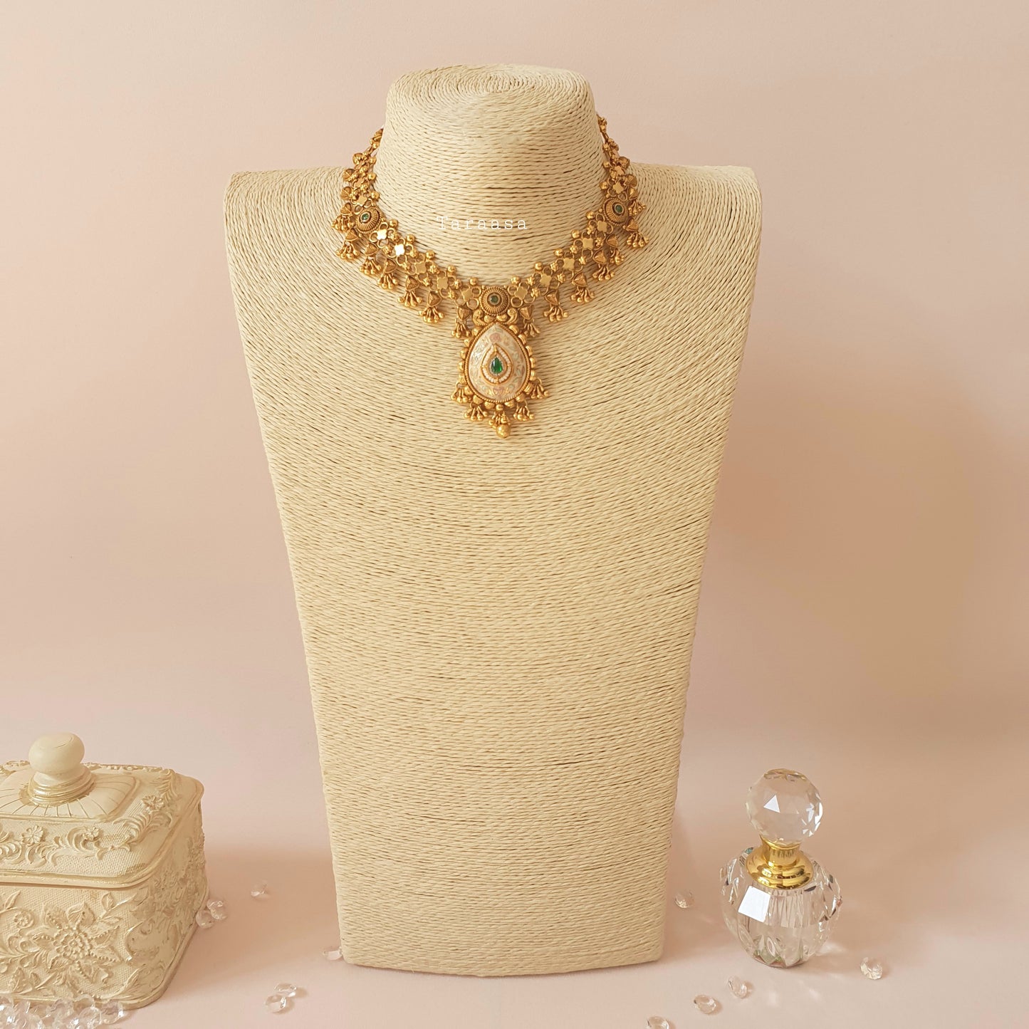 Heritage Meenakari Choker Emerald