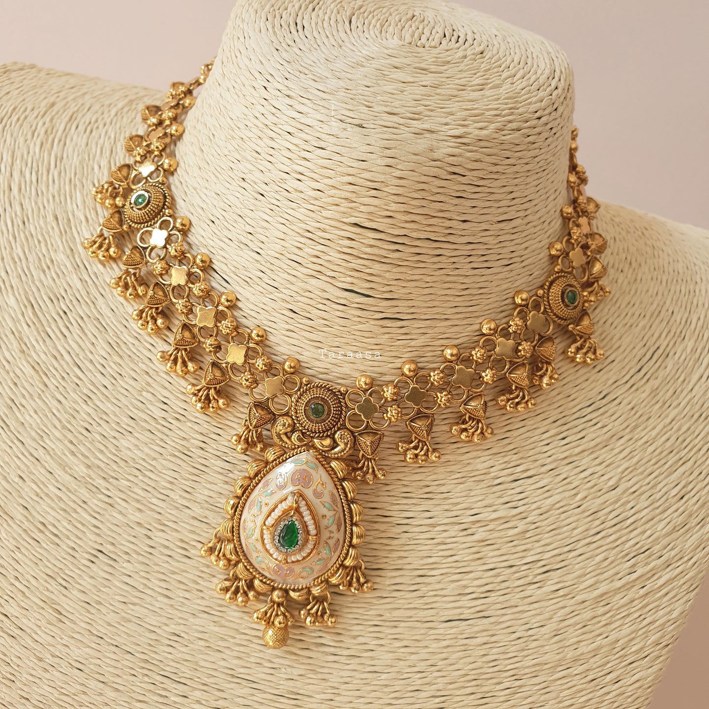 Heritage Meenakari Choker Emerald