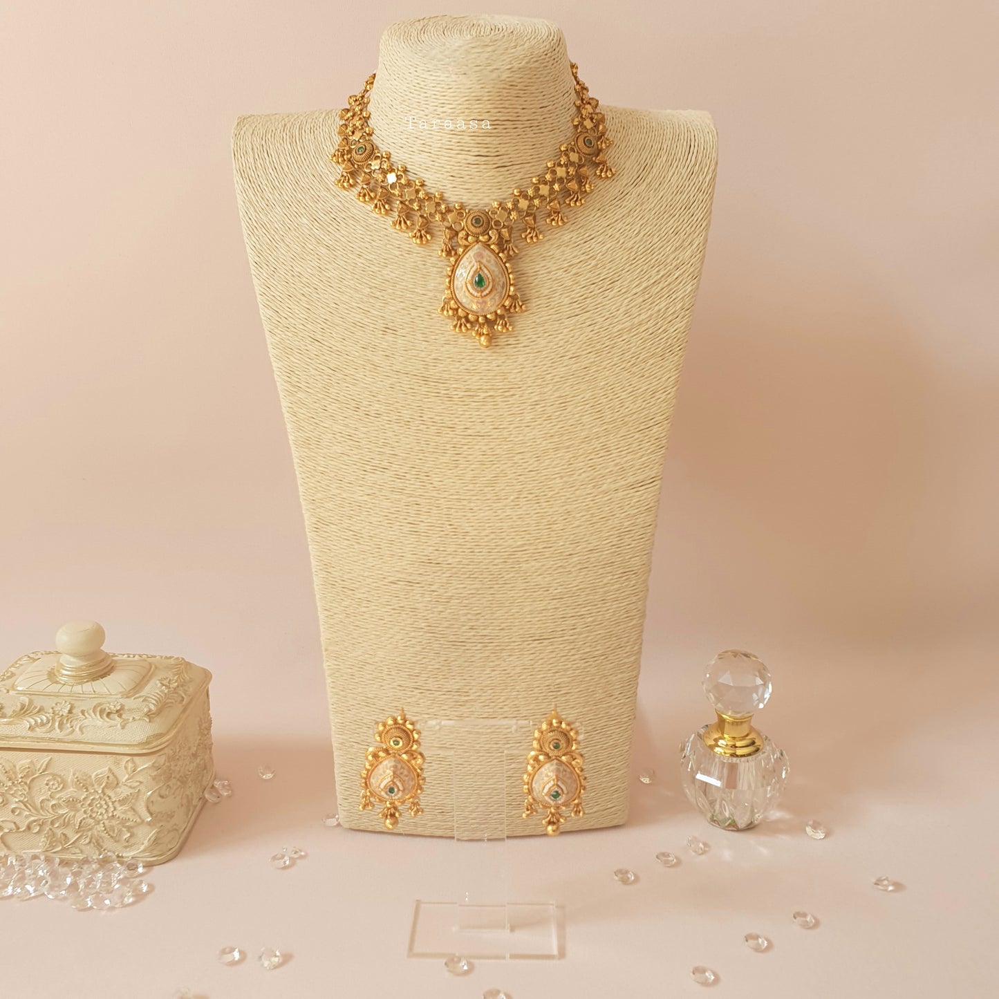 Heritage Meenakari Choker Emerald