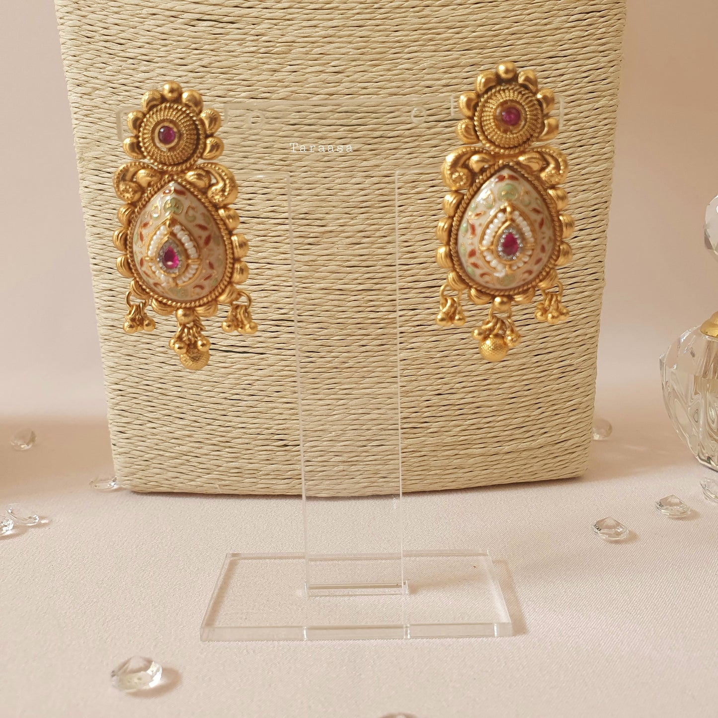 Heritage Meenakari Choker Cerise