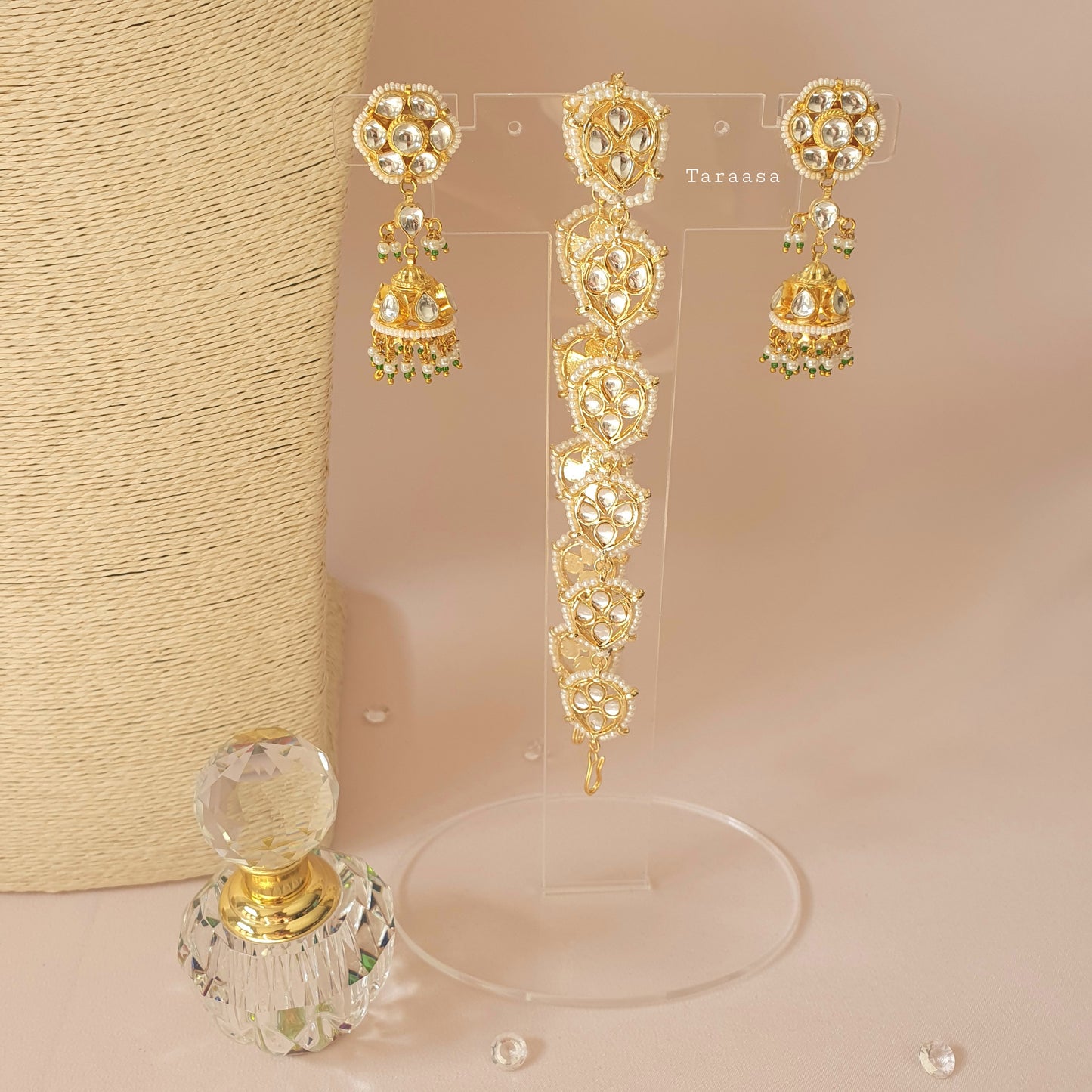 Kundan Choker Set Green