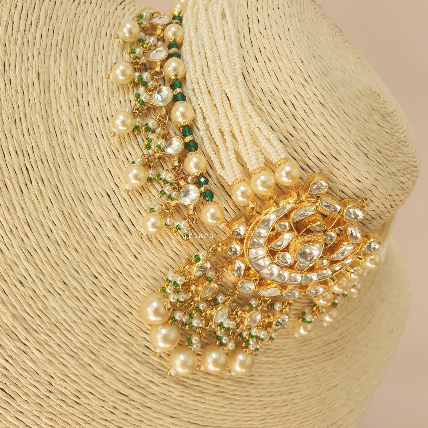 Kundan Choker Set Green