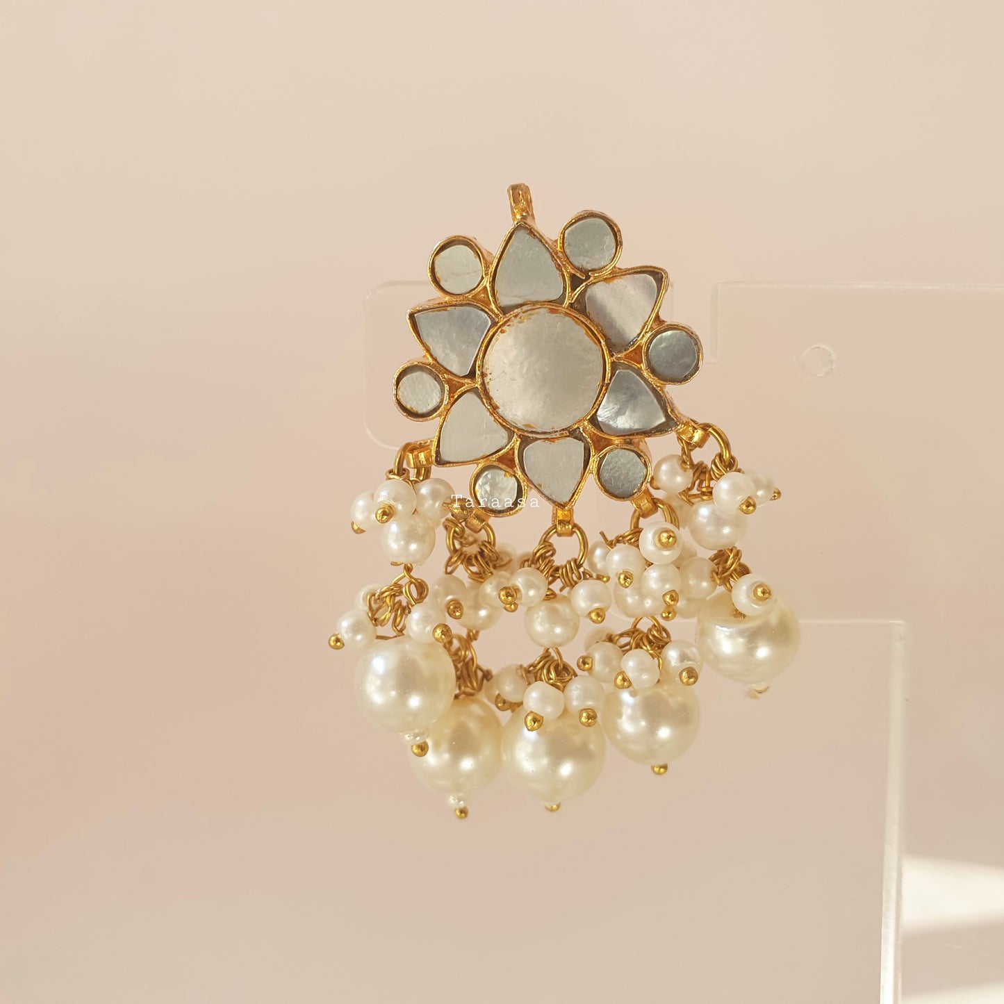 Mother of Pearl Earring & Maang Tikka Set