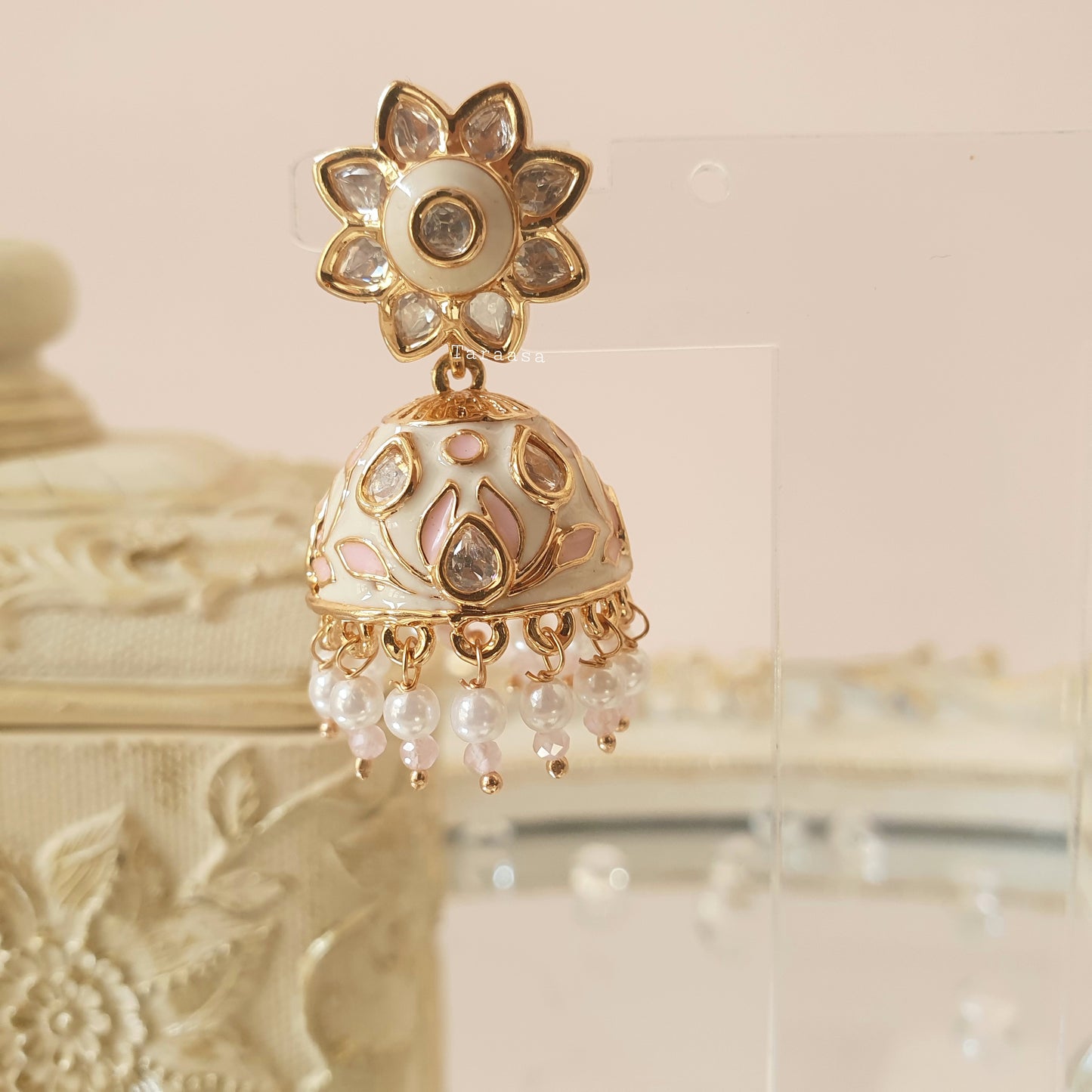 Ivory Meenakari Jhumki