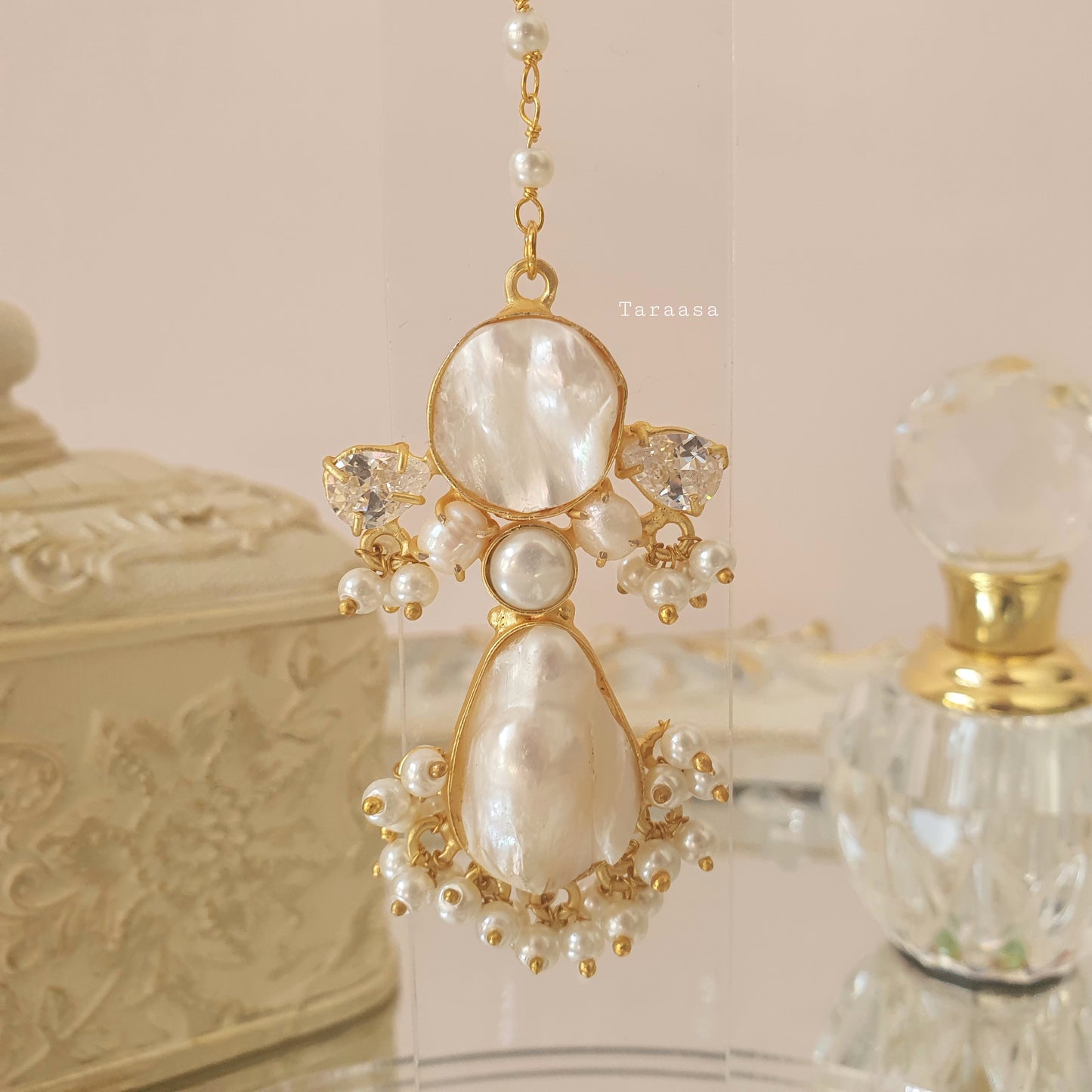 Freshwater Pearl Maang Tikka set
