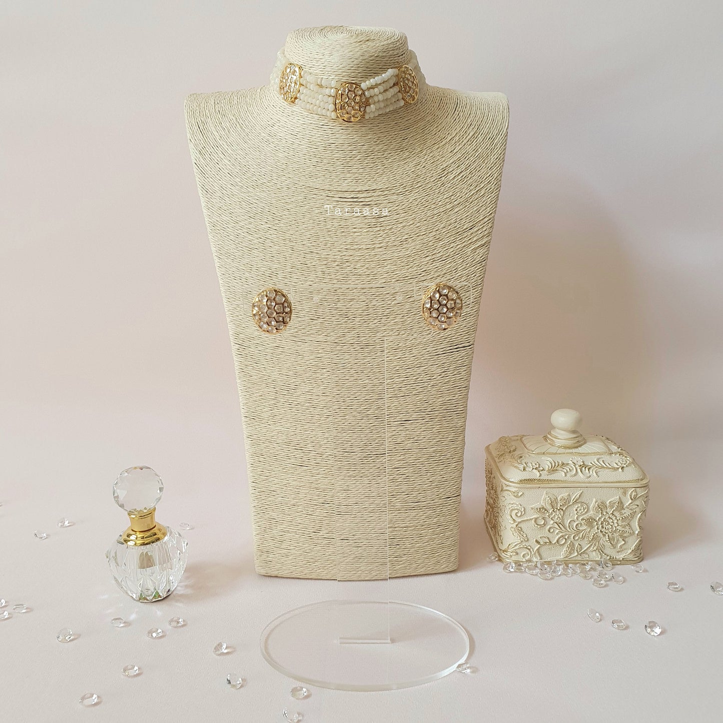 White Kundan Choker