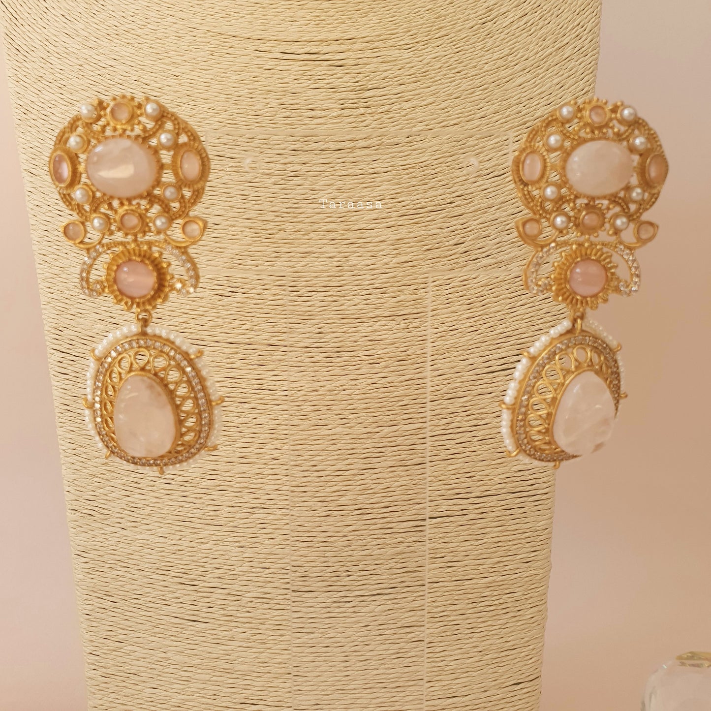 Pink & White Marble Choker