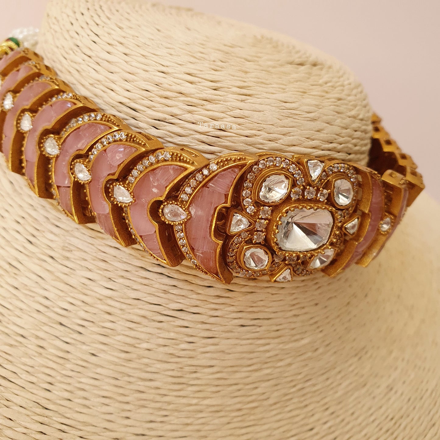 Pink Kundan Choker