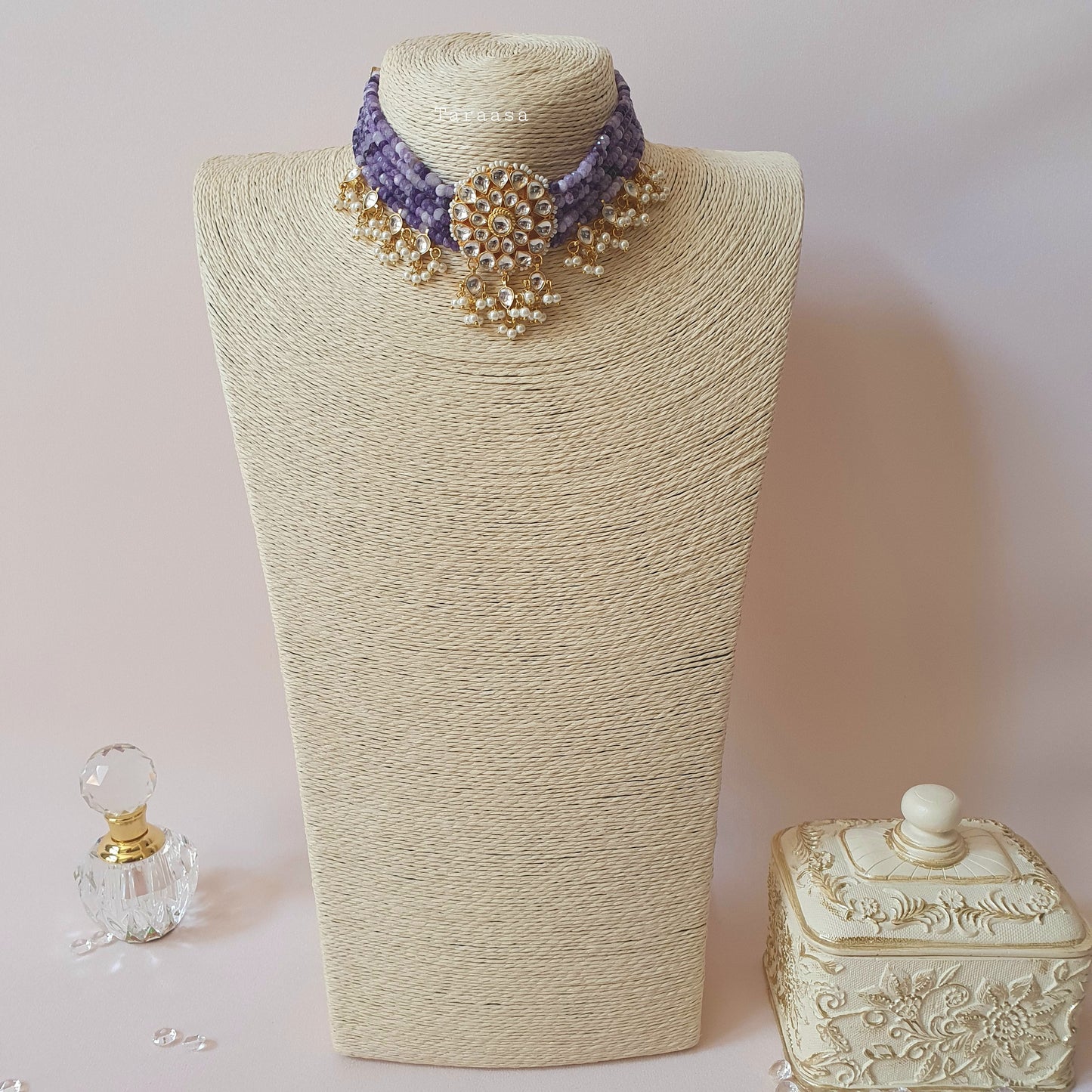 Charoite Kundan Choker