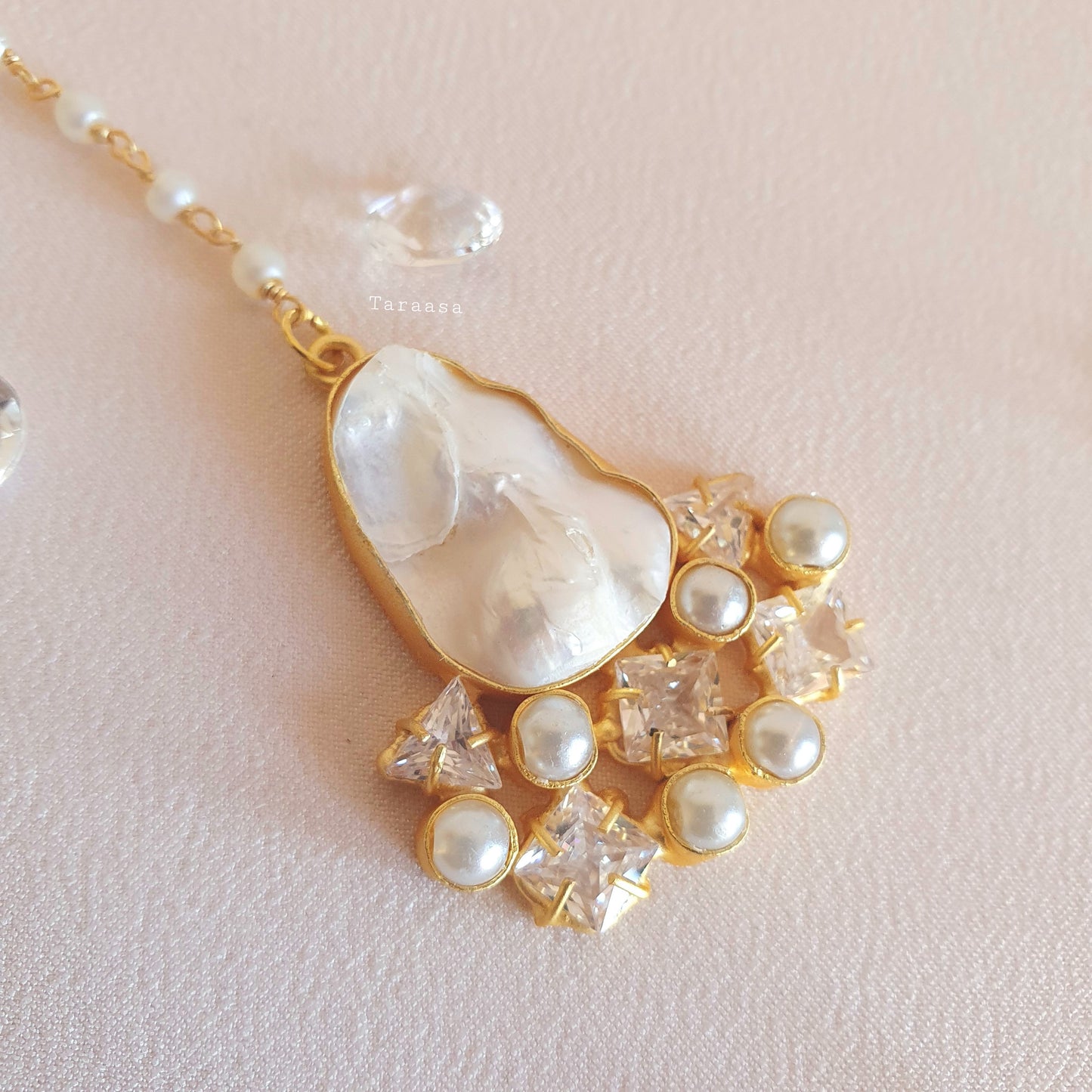 Freshwater Pearl Studs & Tikka Set