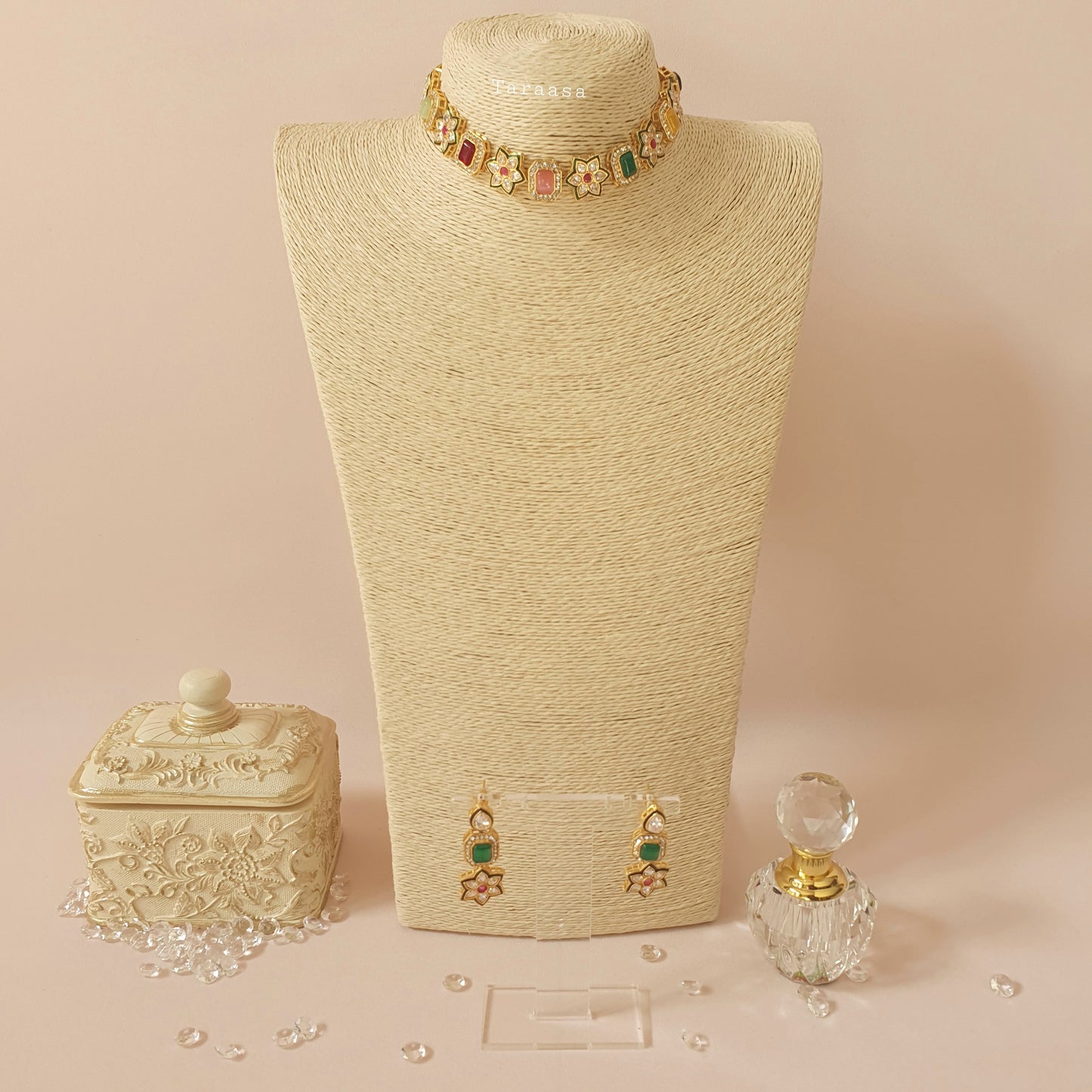 Flower Choker Set Multicolour