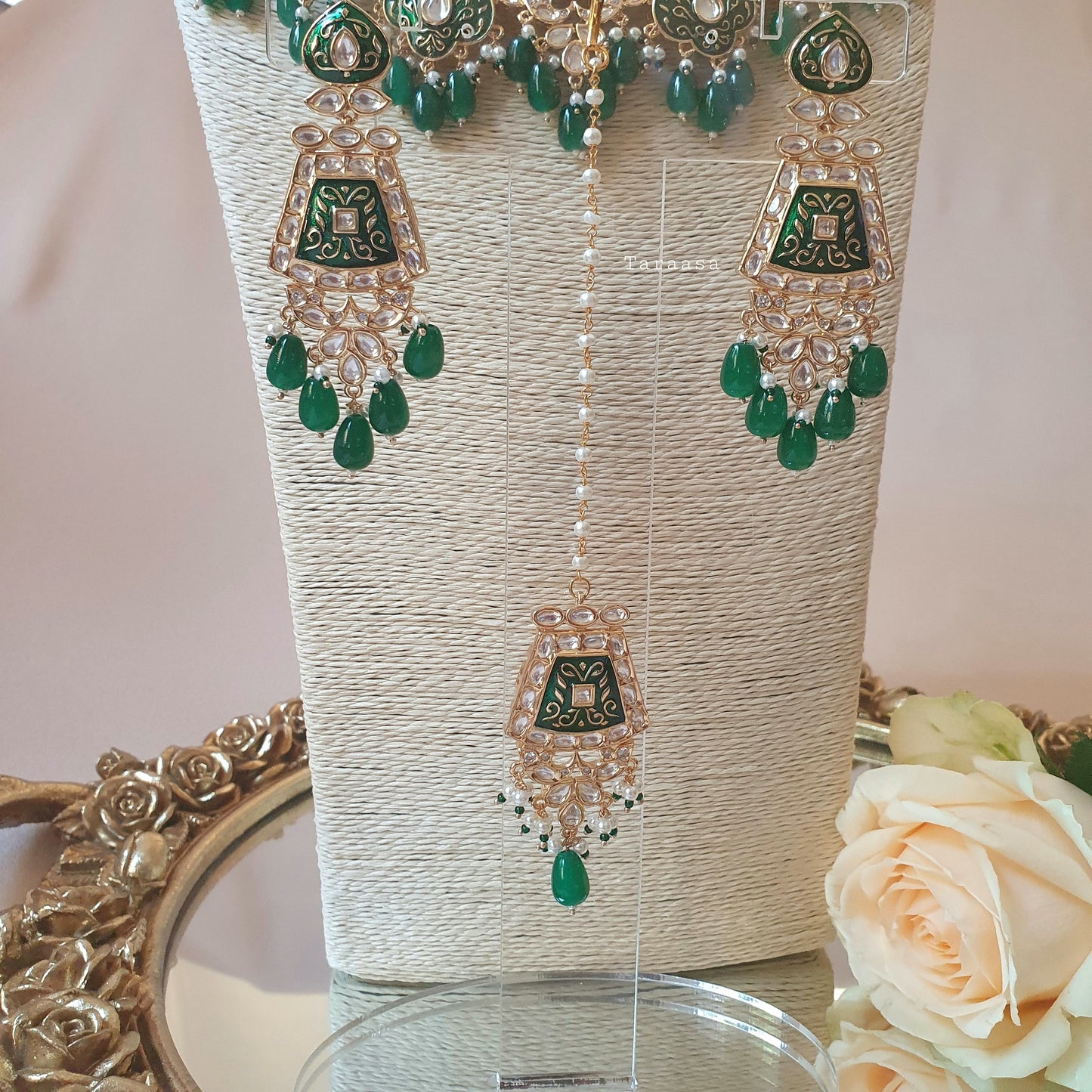 Emerald Meenakari Choker