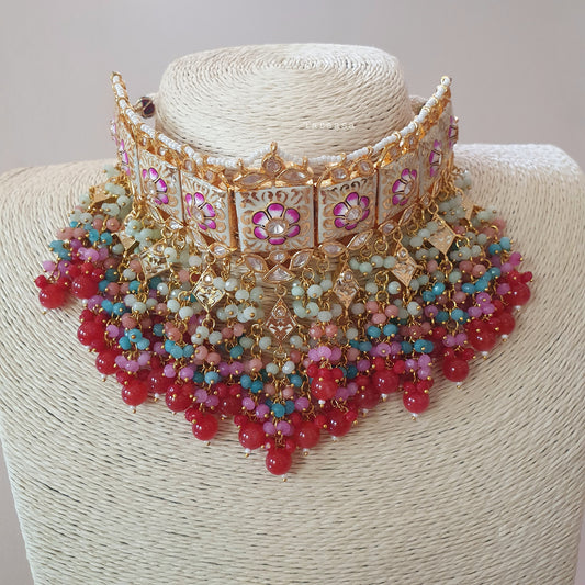 Ivory Luxury Meenakari Choker