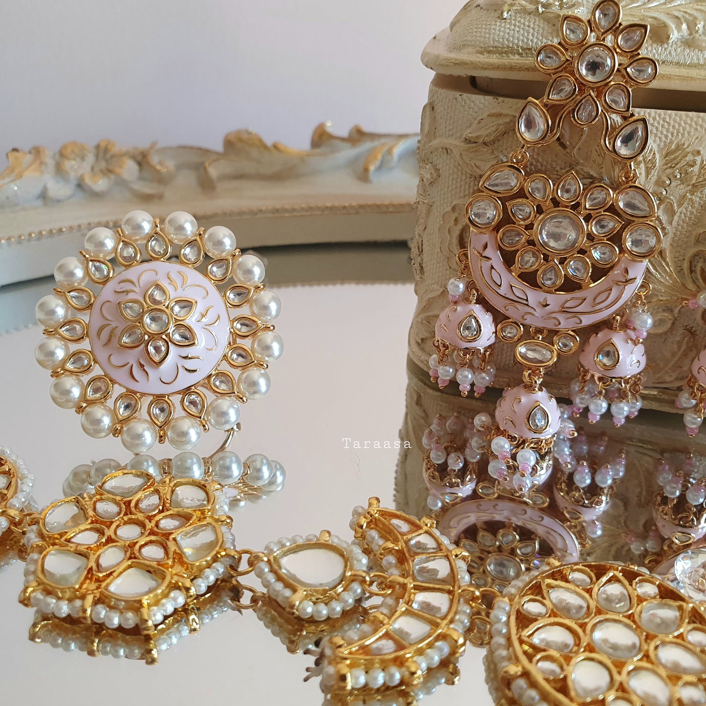 Pink Meenakari Set
