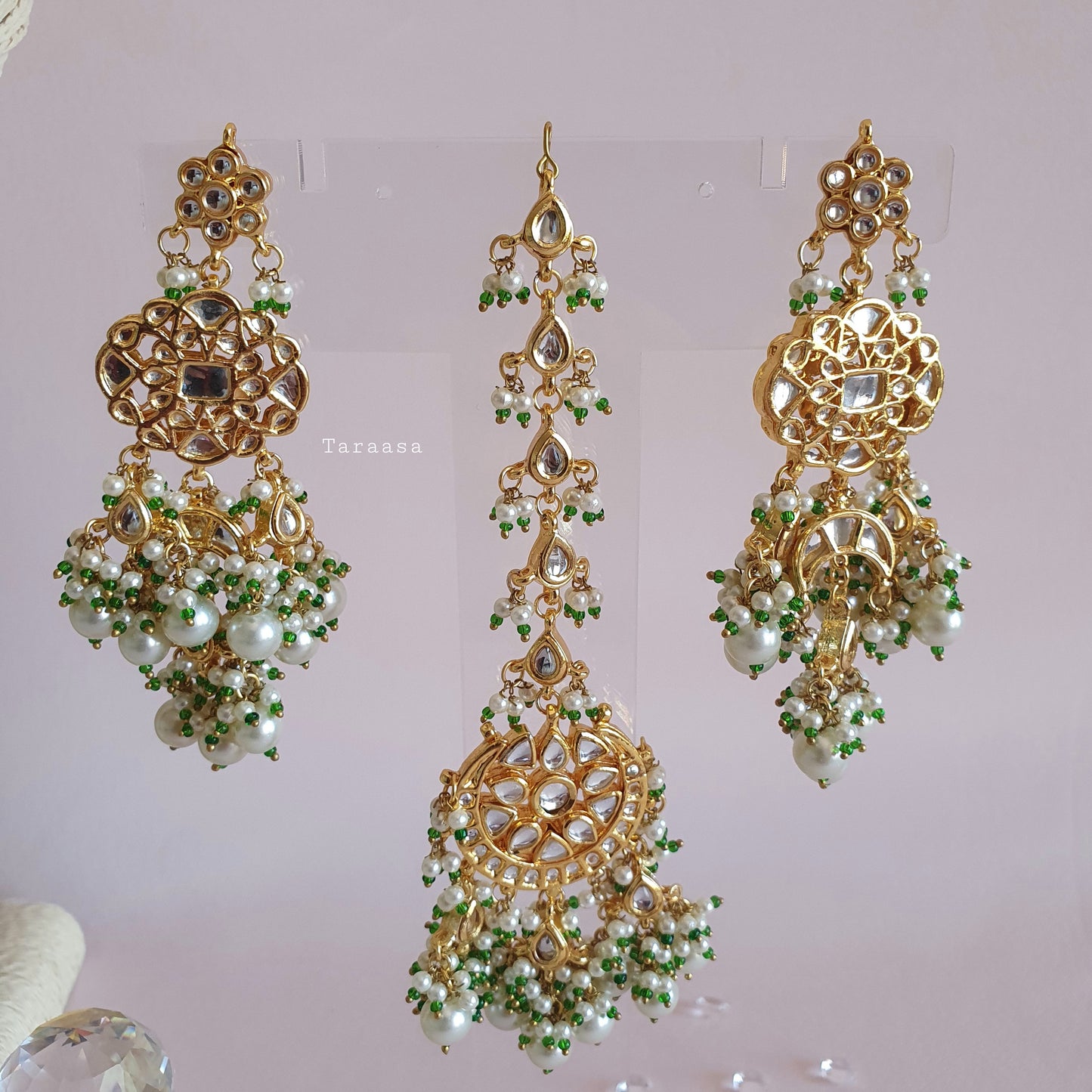 Pearl Pachi Kundan Choker