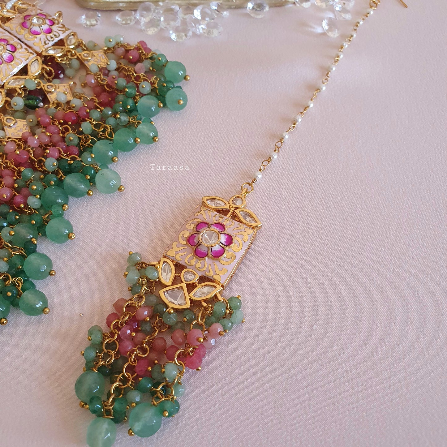 Pink Luxury Meenakari Choker