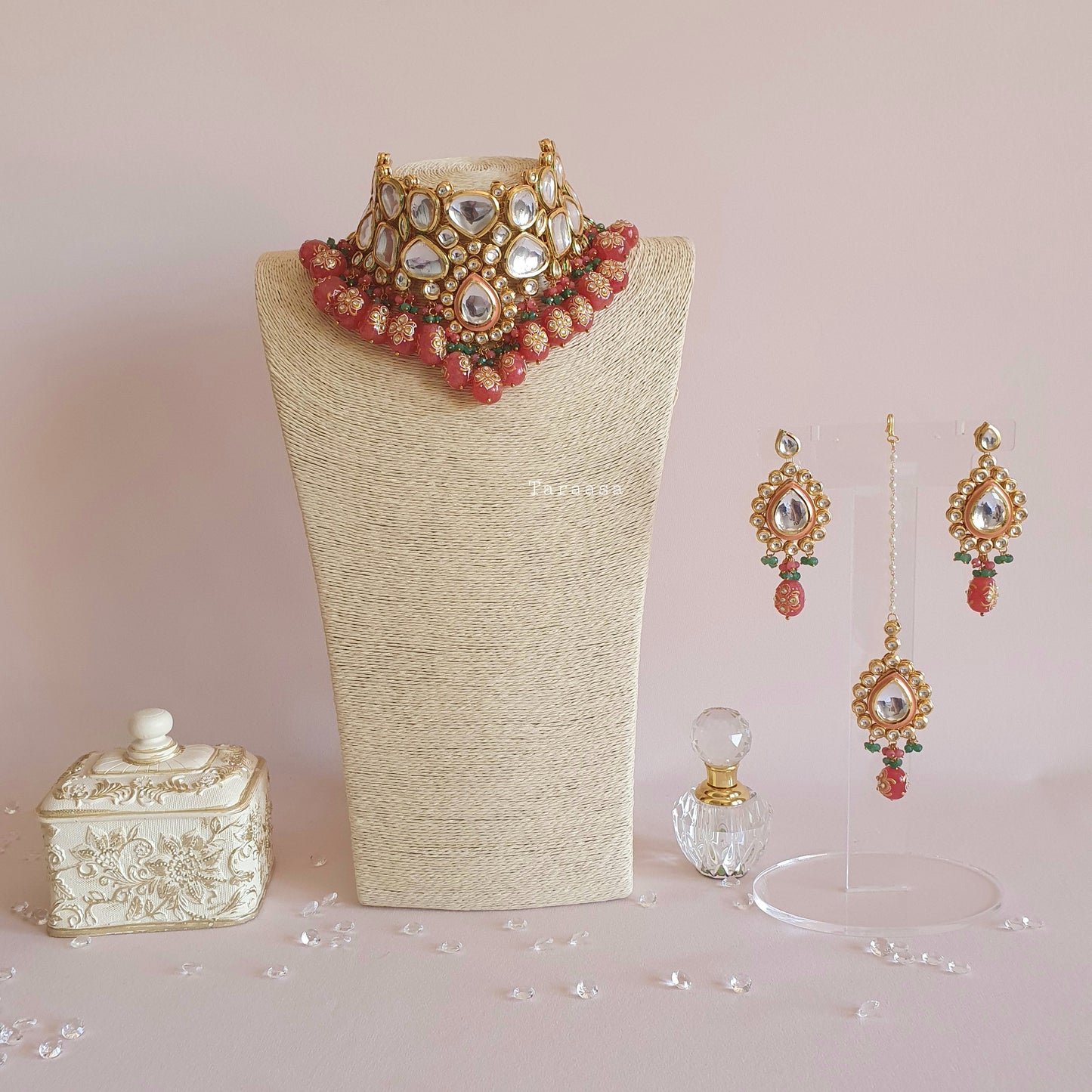 Watermelon Kundan Choker