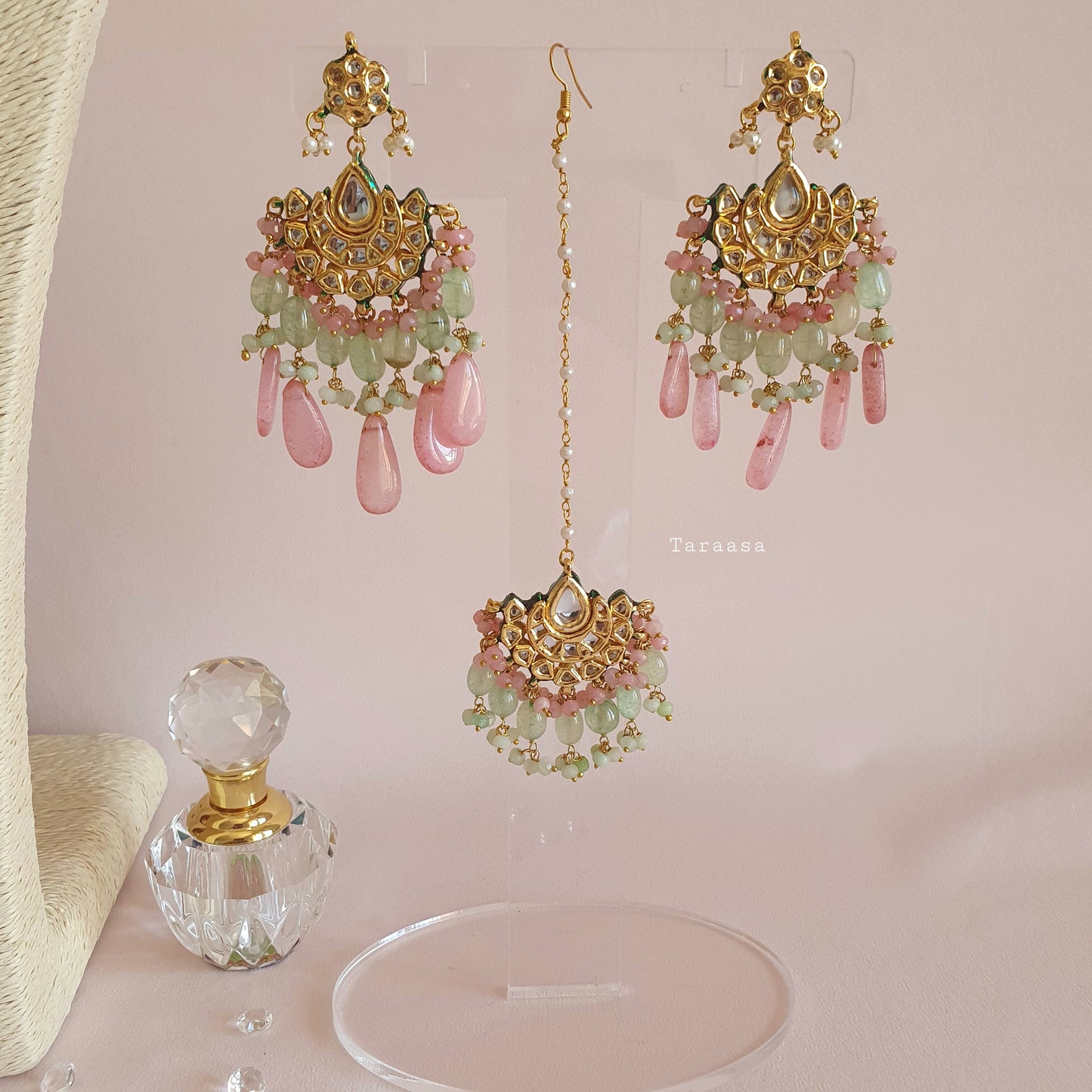 Pink Onyx Kundan Choker