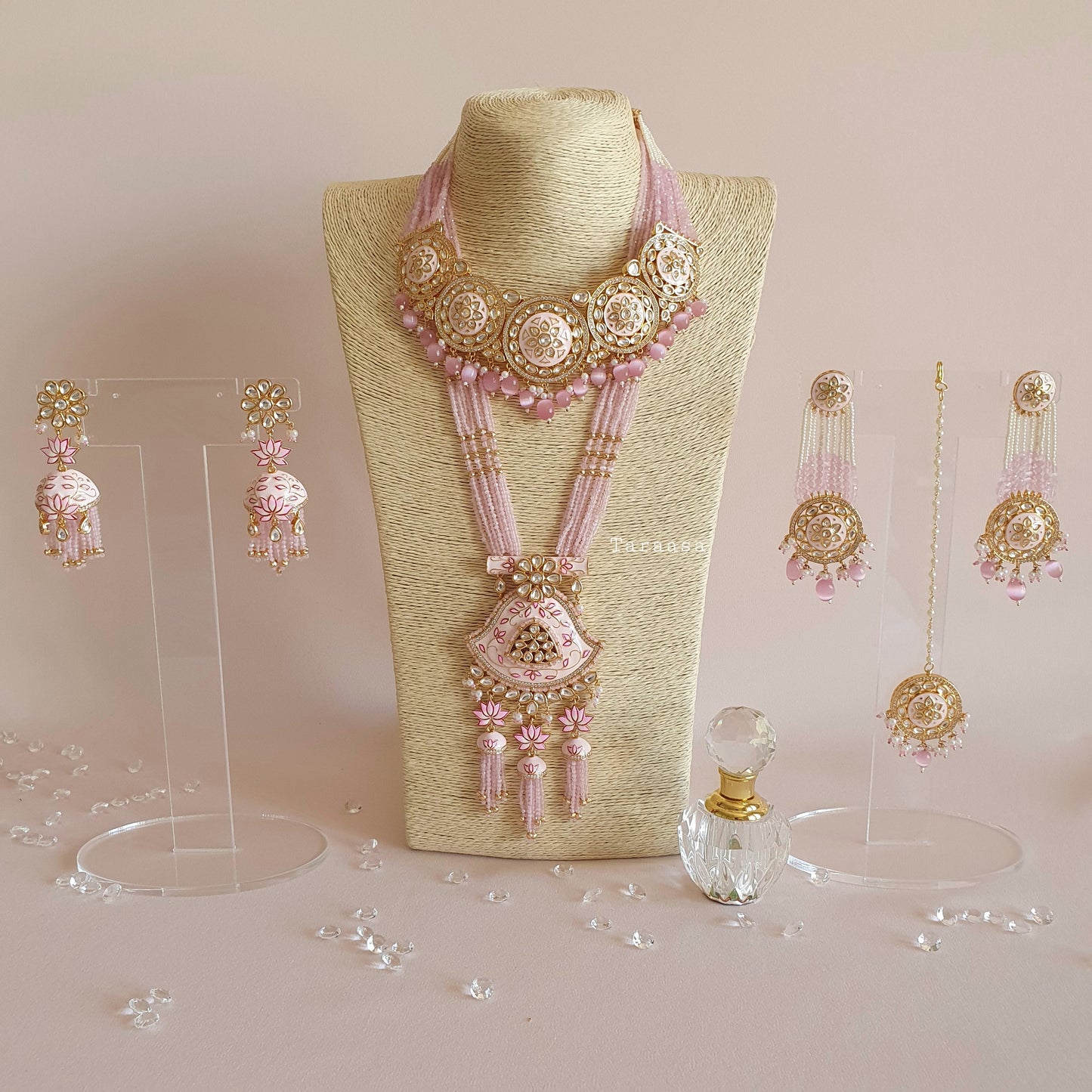 Pink Meenakari Bridal Set
