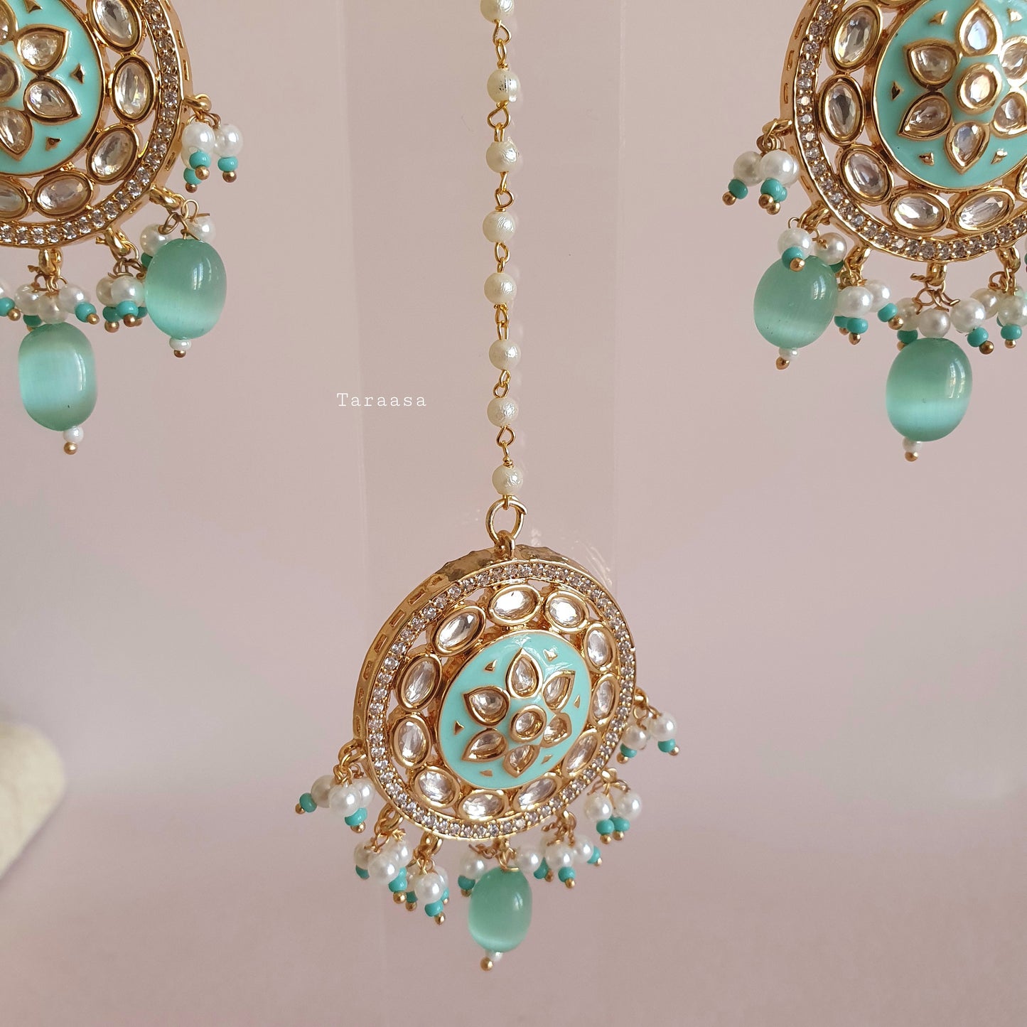 Turquoise Meenakari Bridal Set