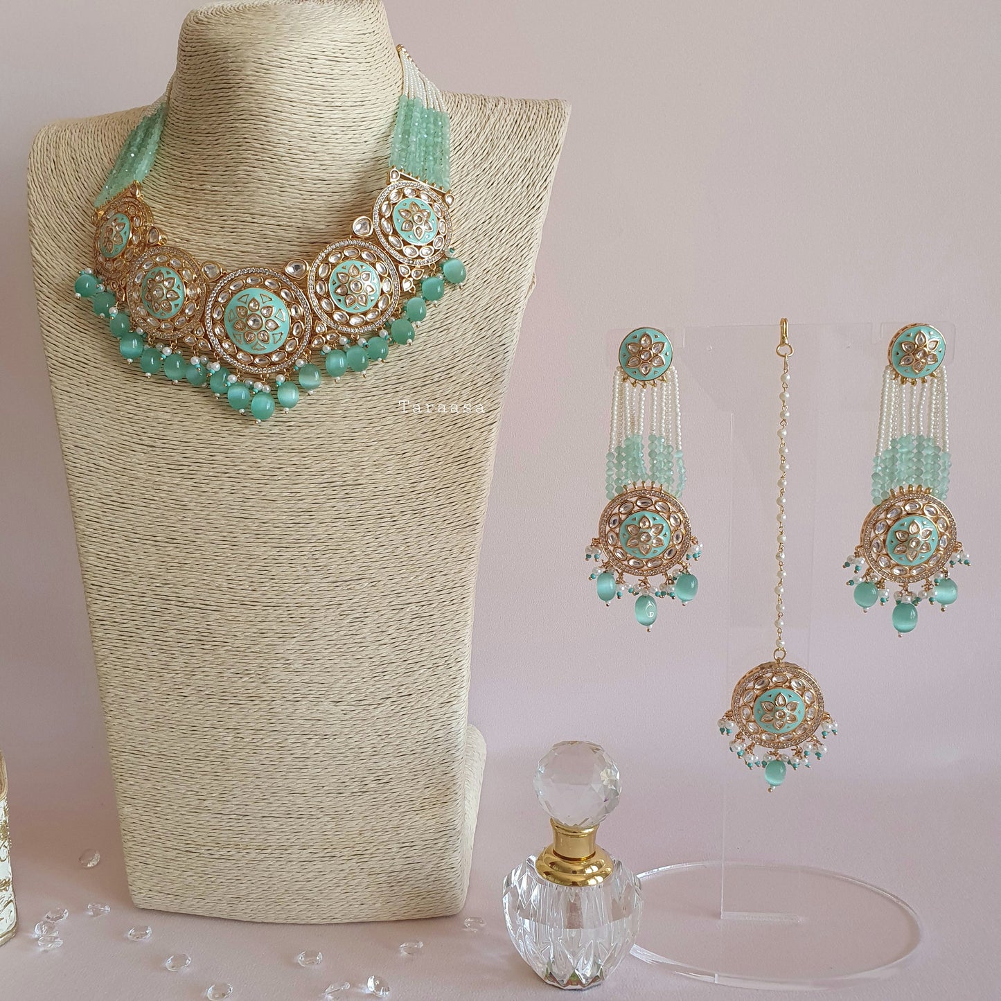 Turquoise Meenakari Bridal Set