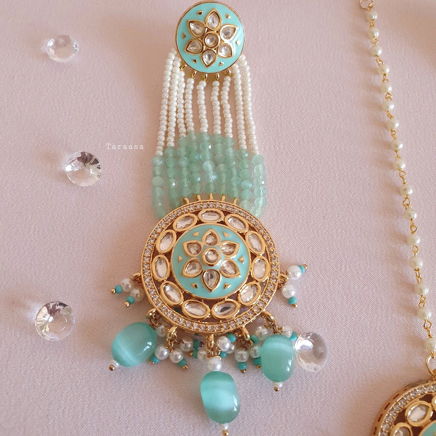Turquoise Meenakari Bridal Set