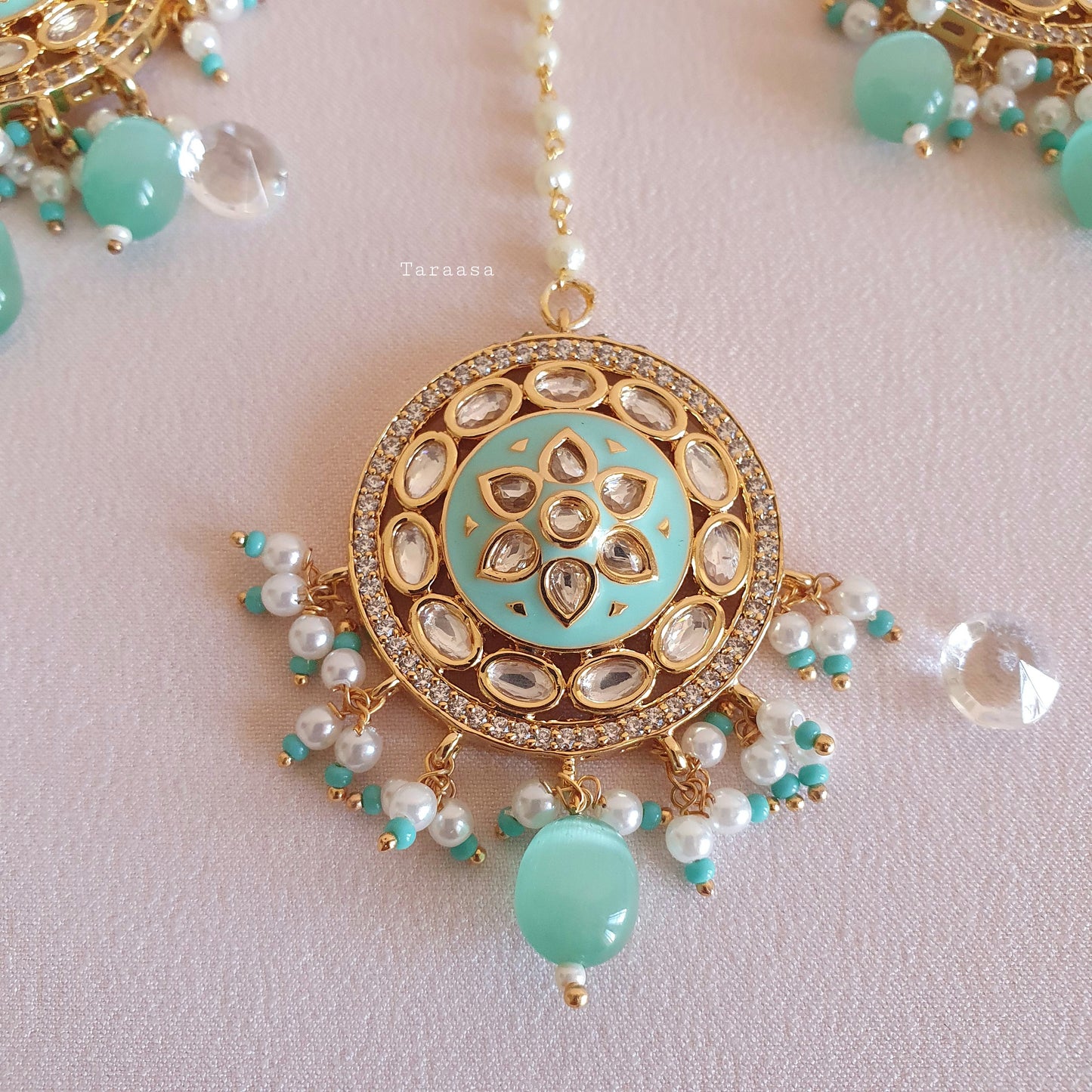 Turquoise Meenakari Bridal Set