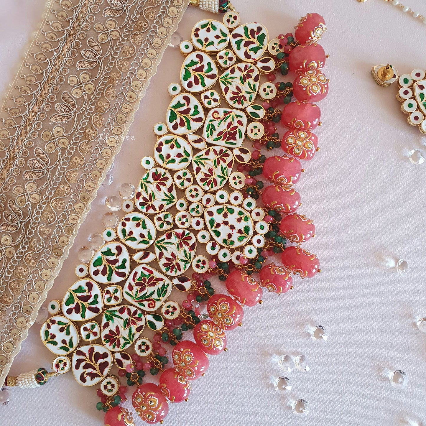 Watermelon Kundan Choker