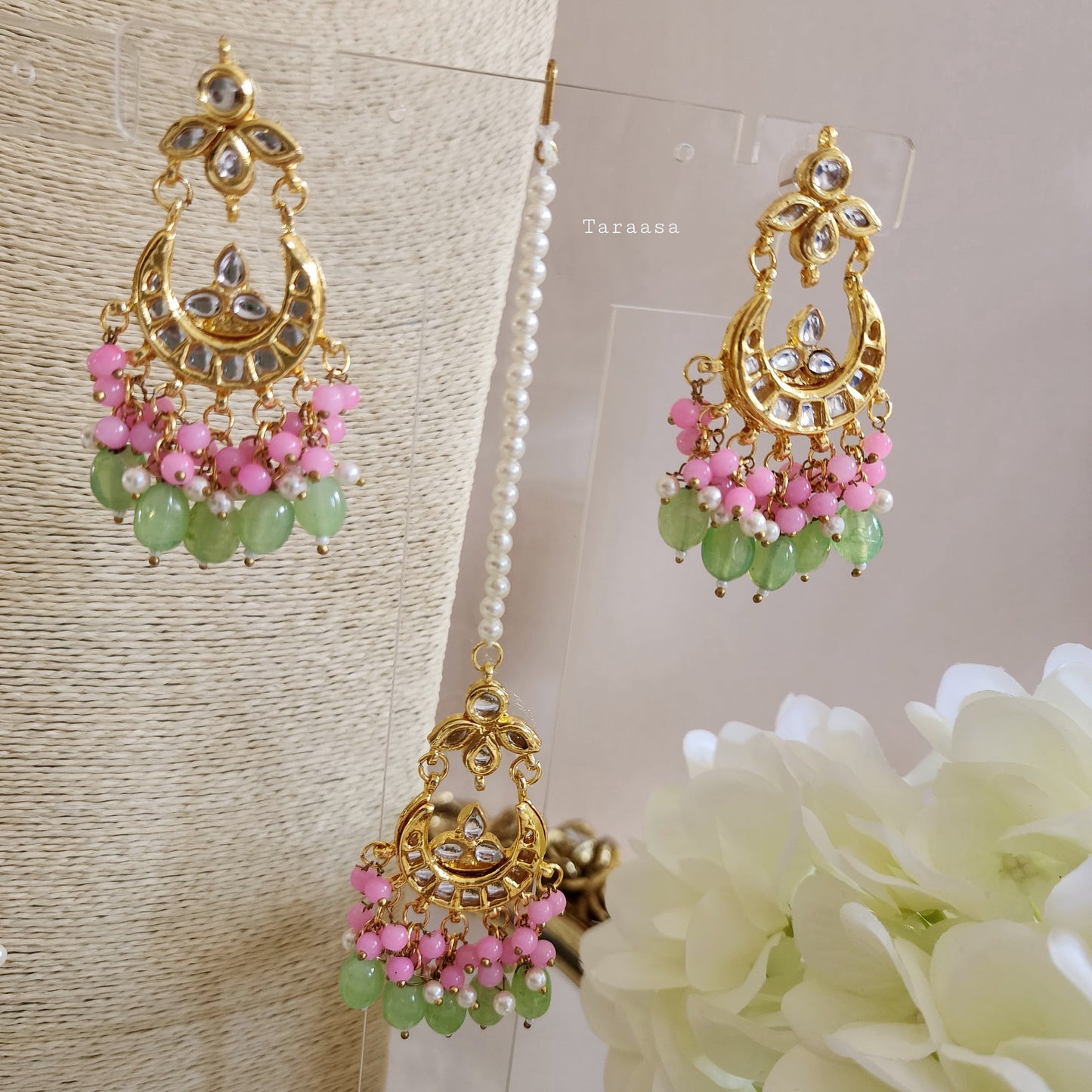 Pink and Green Meenakari Choker